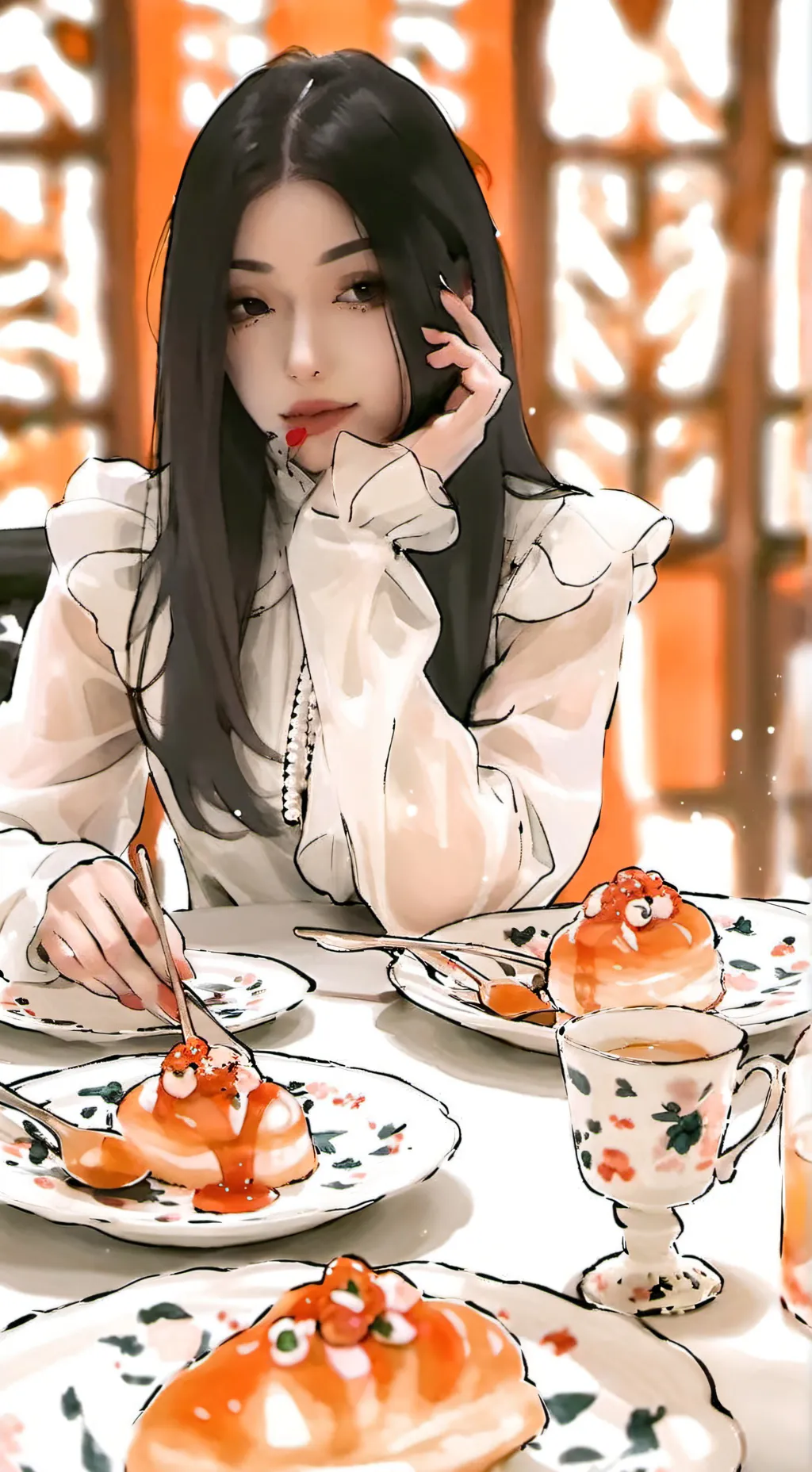 ai character: TU Novia  background