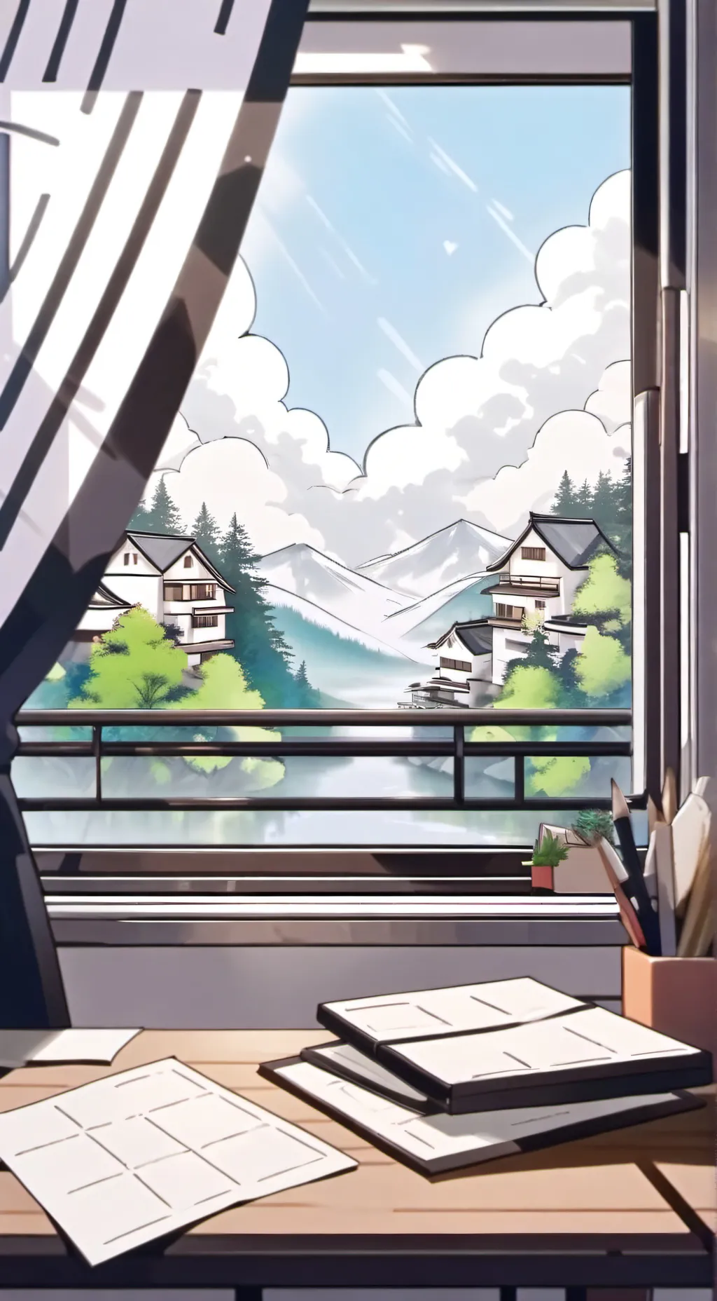 ai character: classroom background