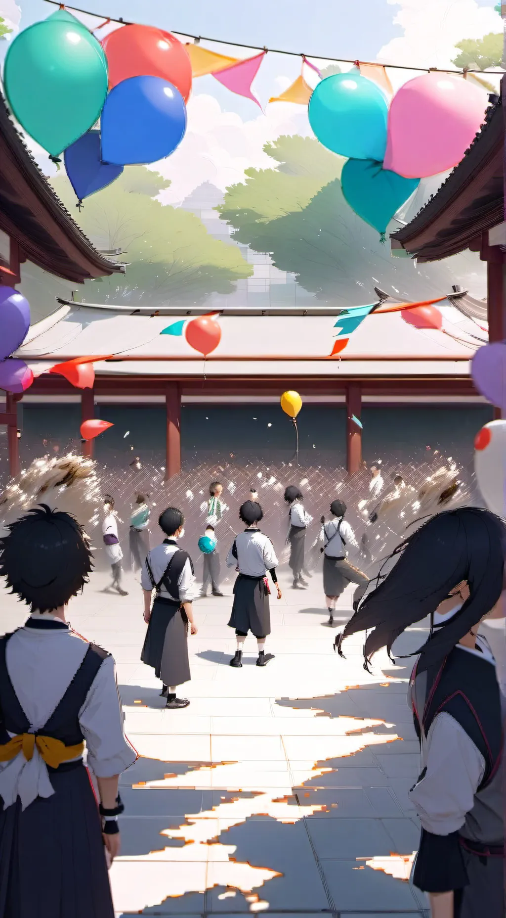 ai character: JJK party!!! background
