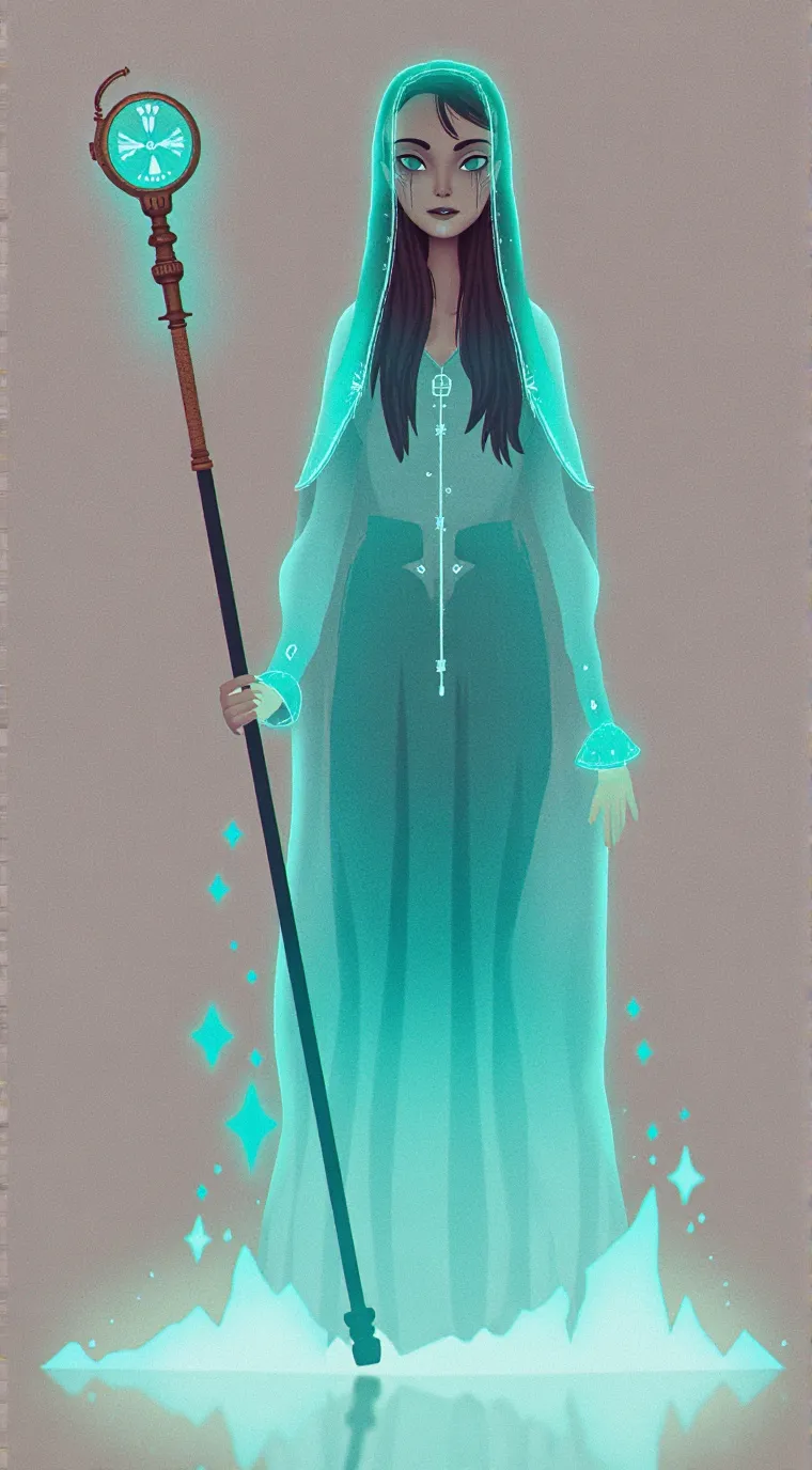 ai character: Azure background