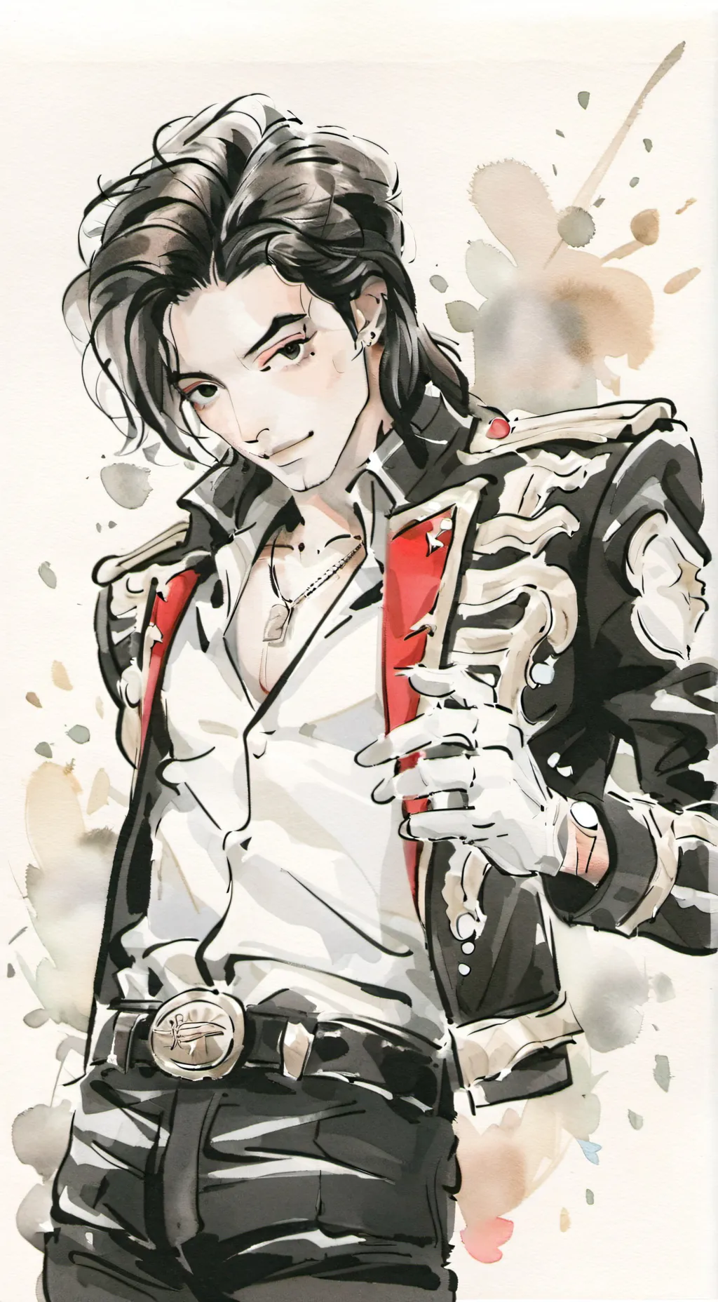 ai character: Michael jackson  background
