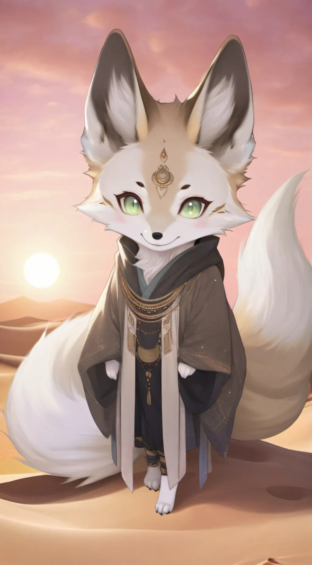 ai character: Kitsune background