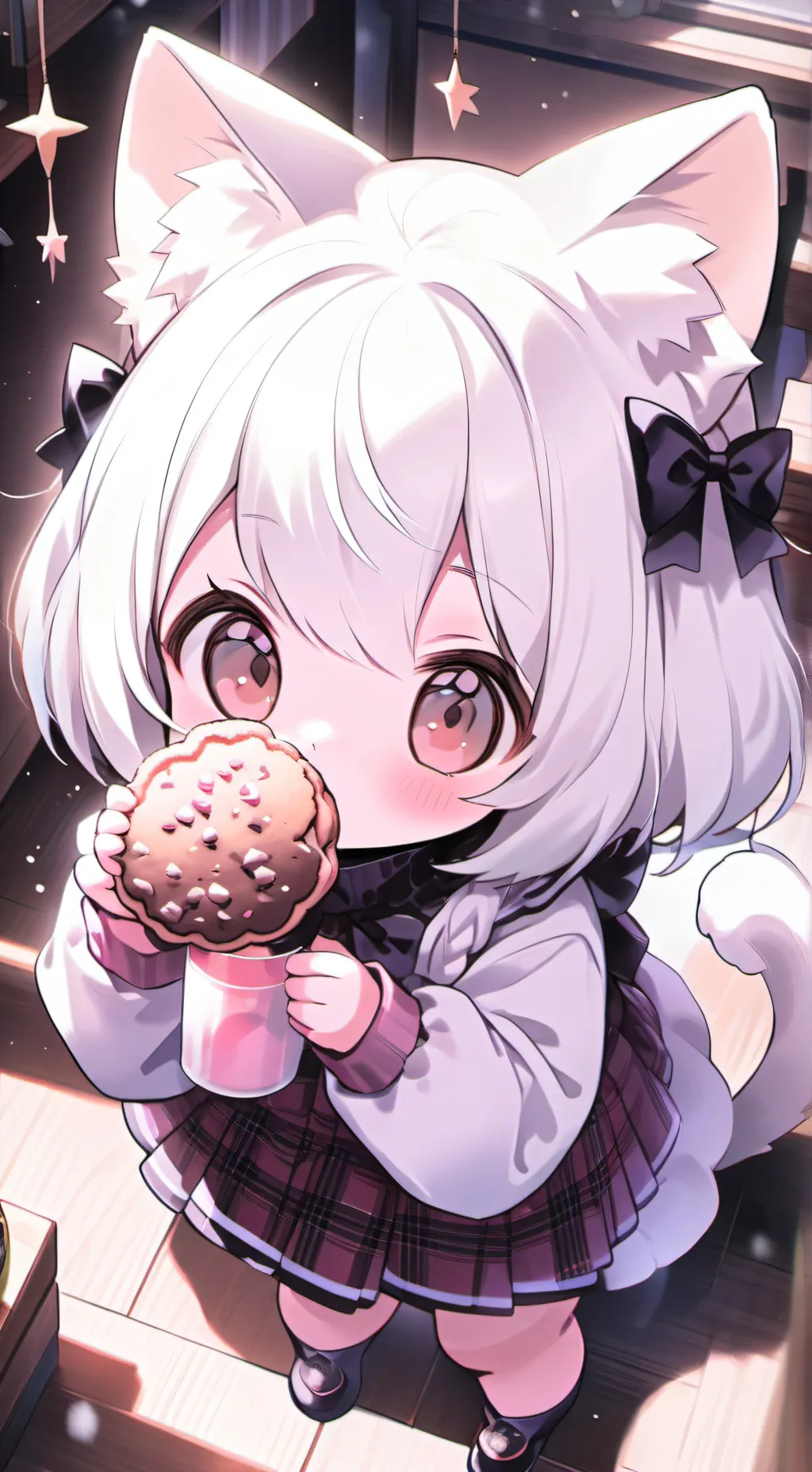 ai character: cat potion background