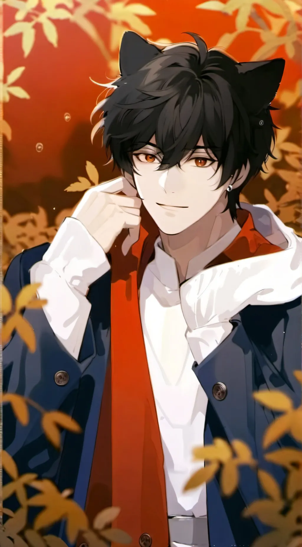 ai character: Lace background