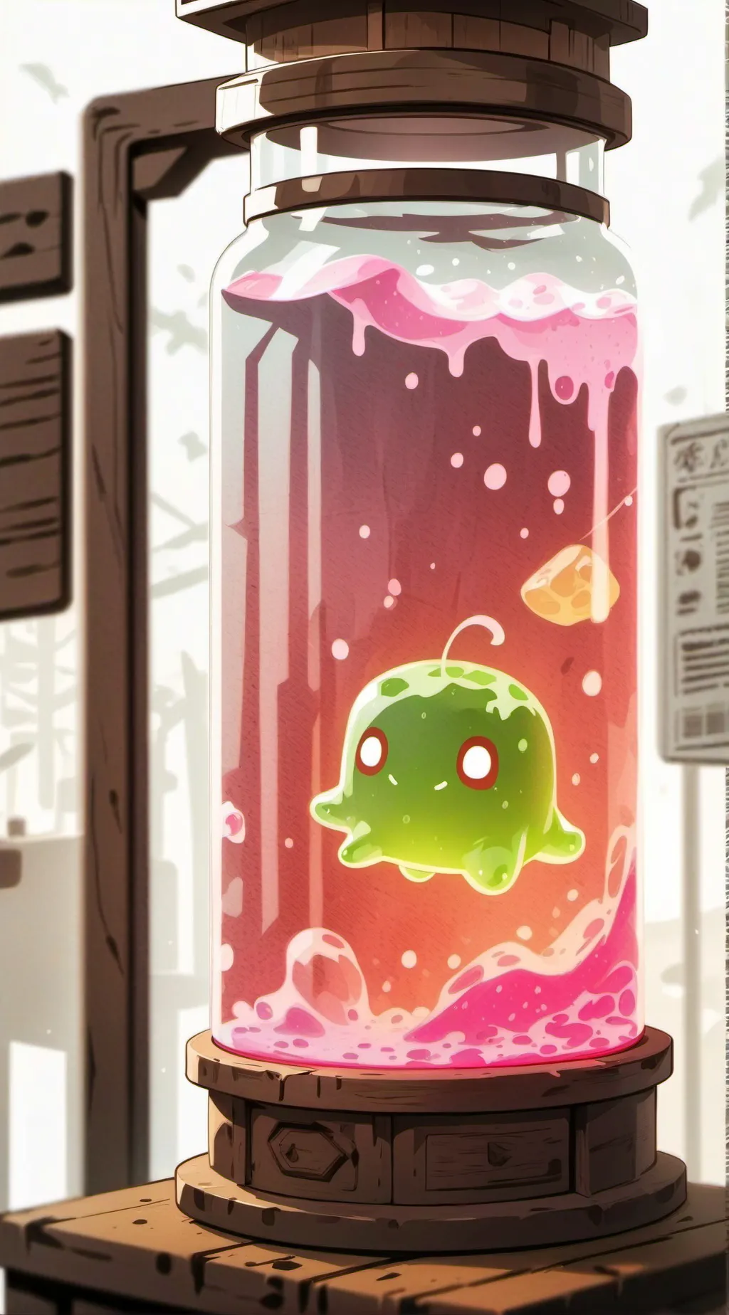 ai character: SLIME INFLATION  background