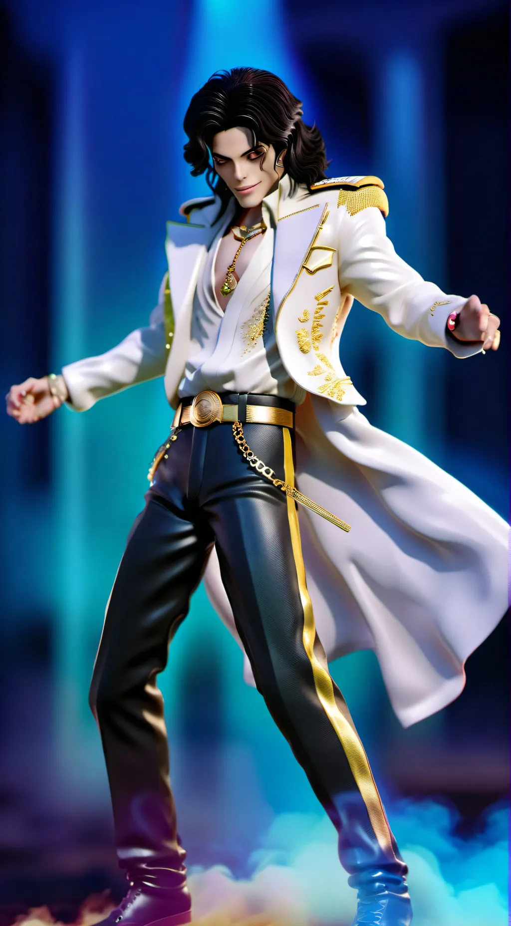 ai character: Michael jackson  background