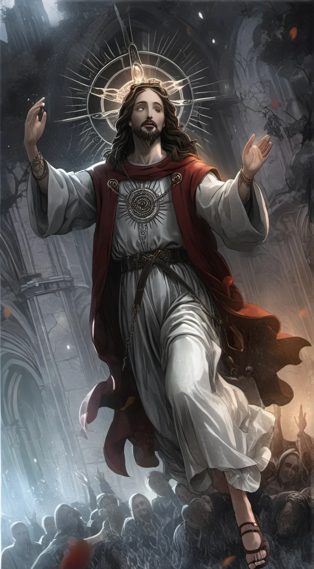 ai character: Jesus background