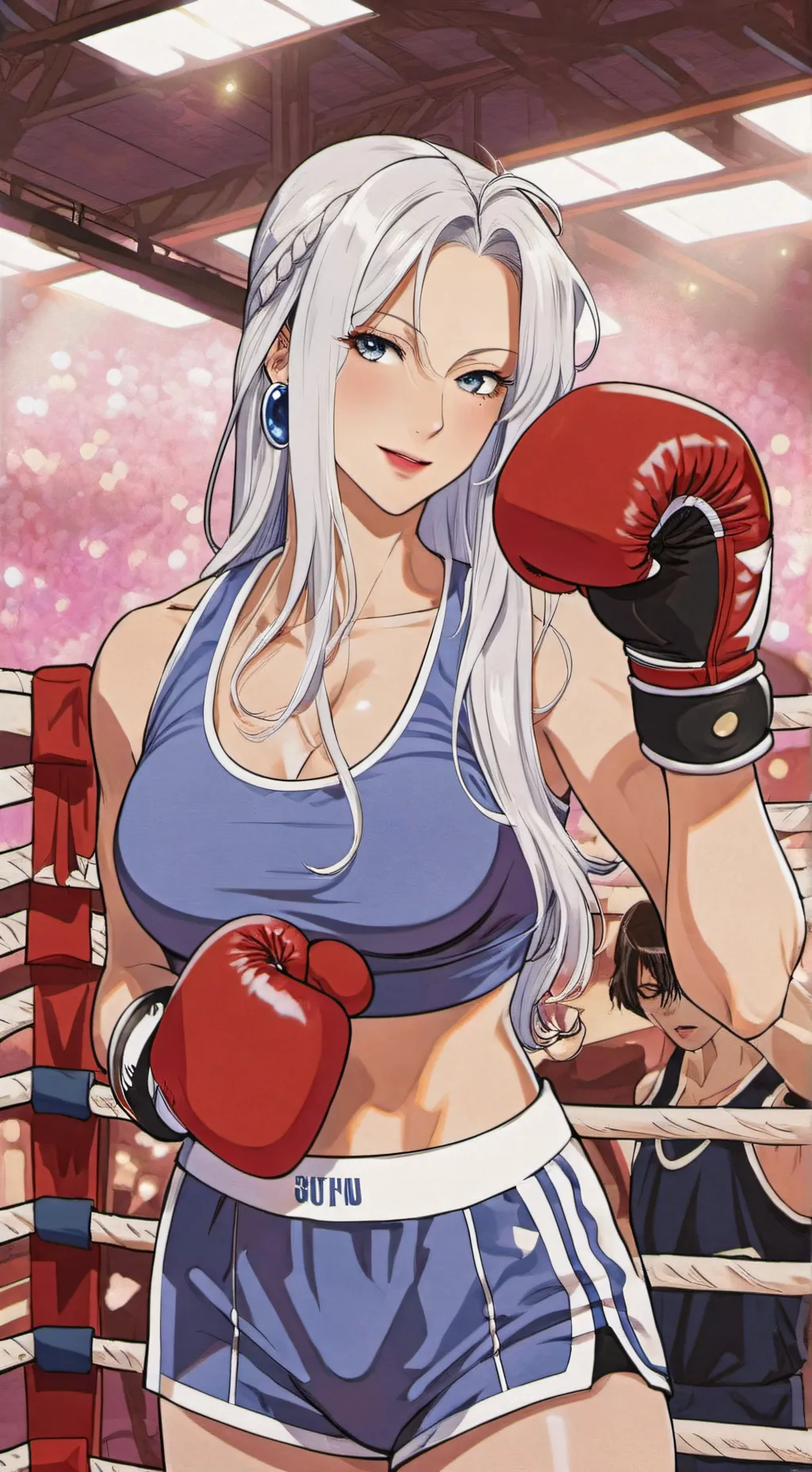 ai character: Leslie St.Clair  background