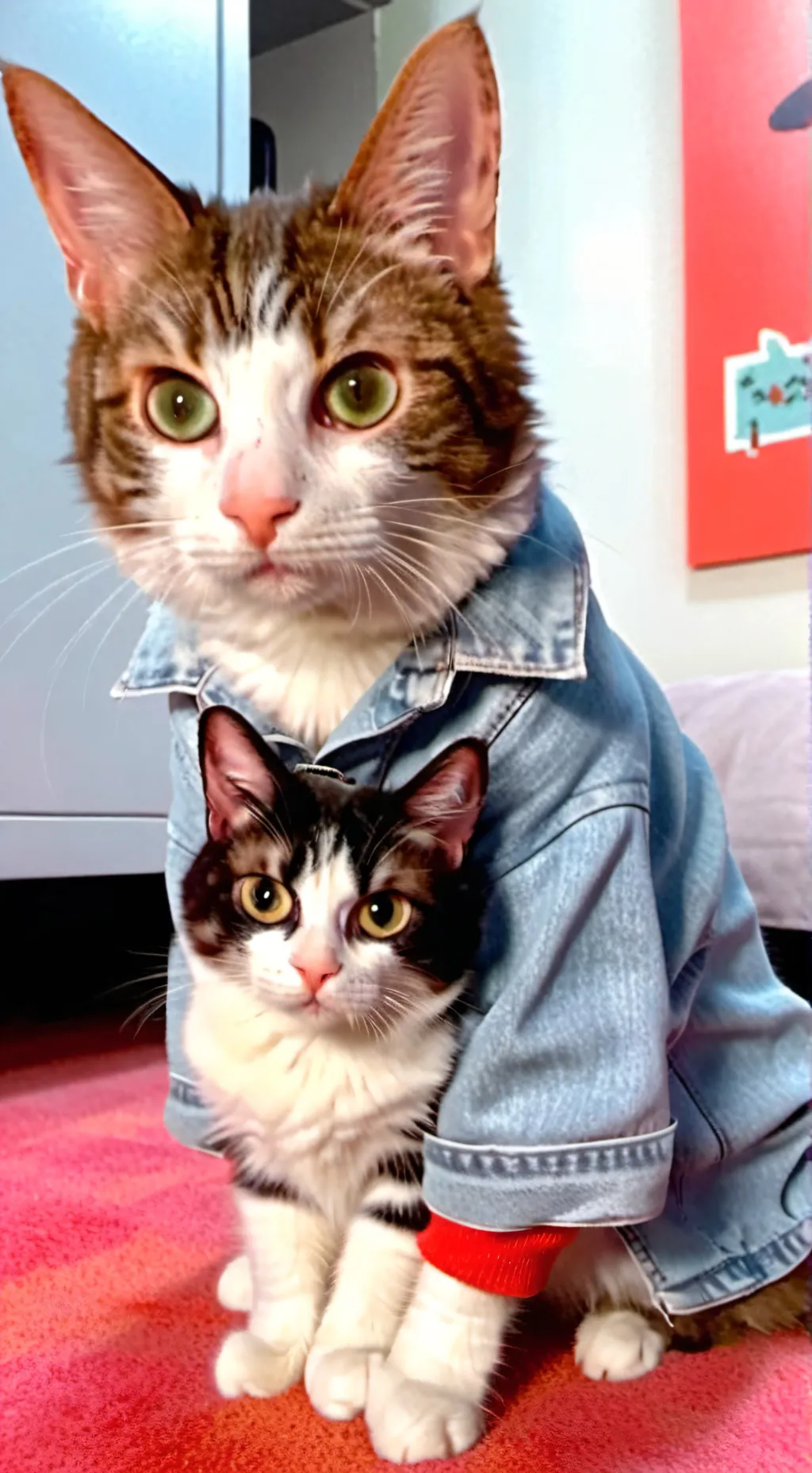 ai character: homeless cat background