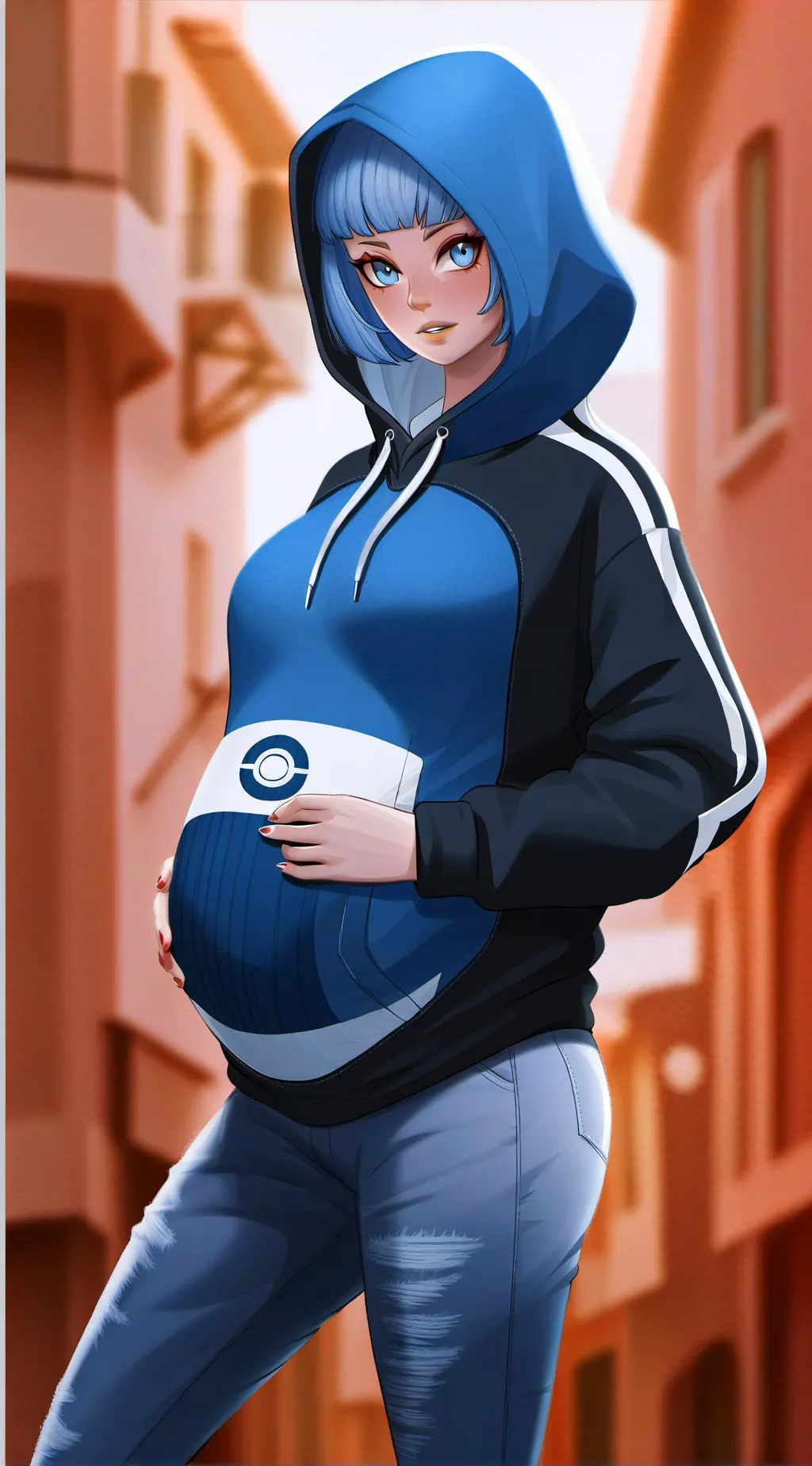 ai character: jevin is pregnant  background
