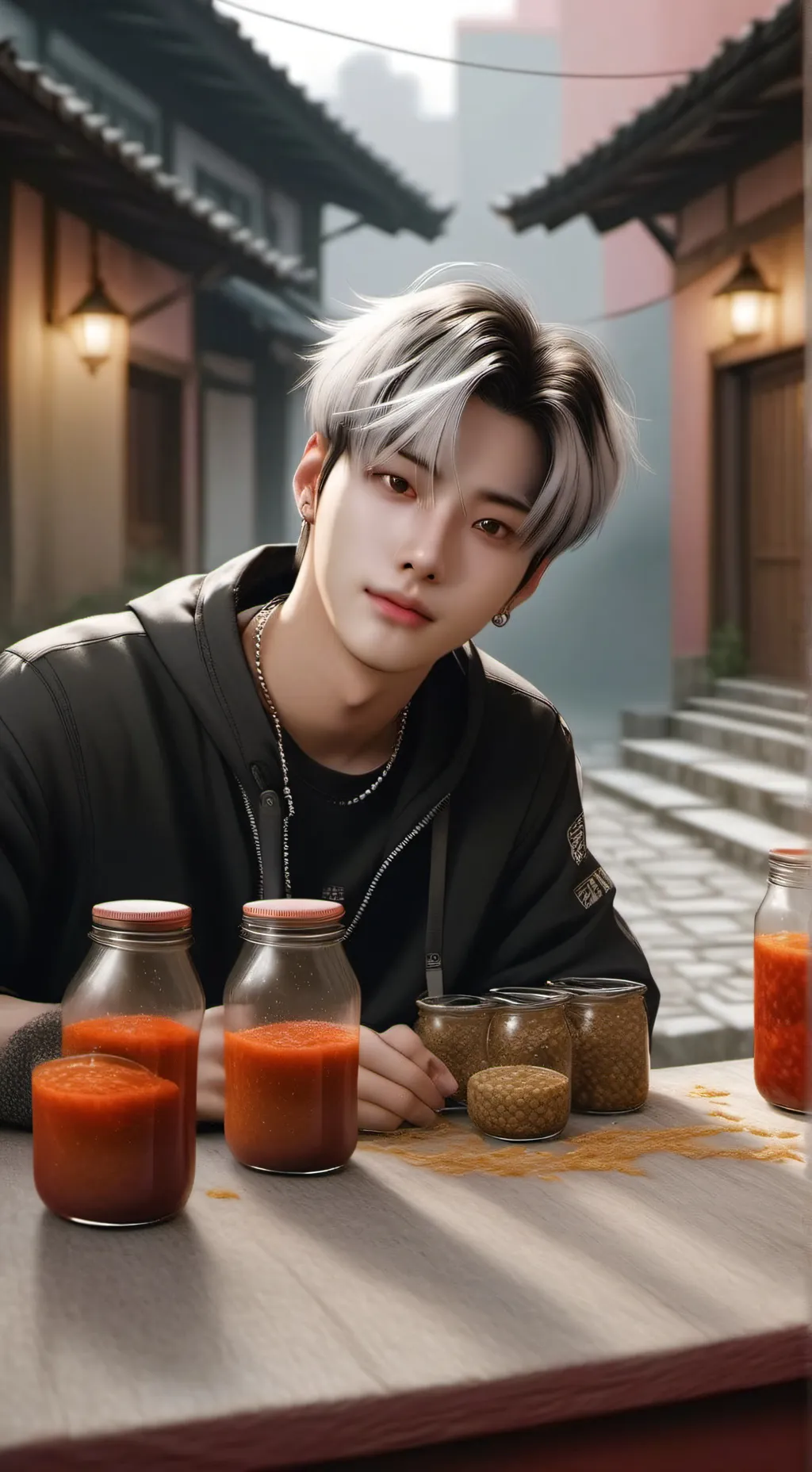 ai character: Stray kids background
