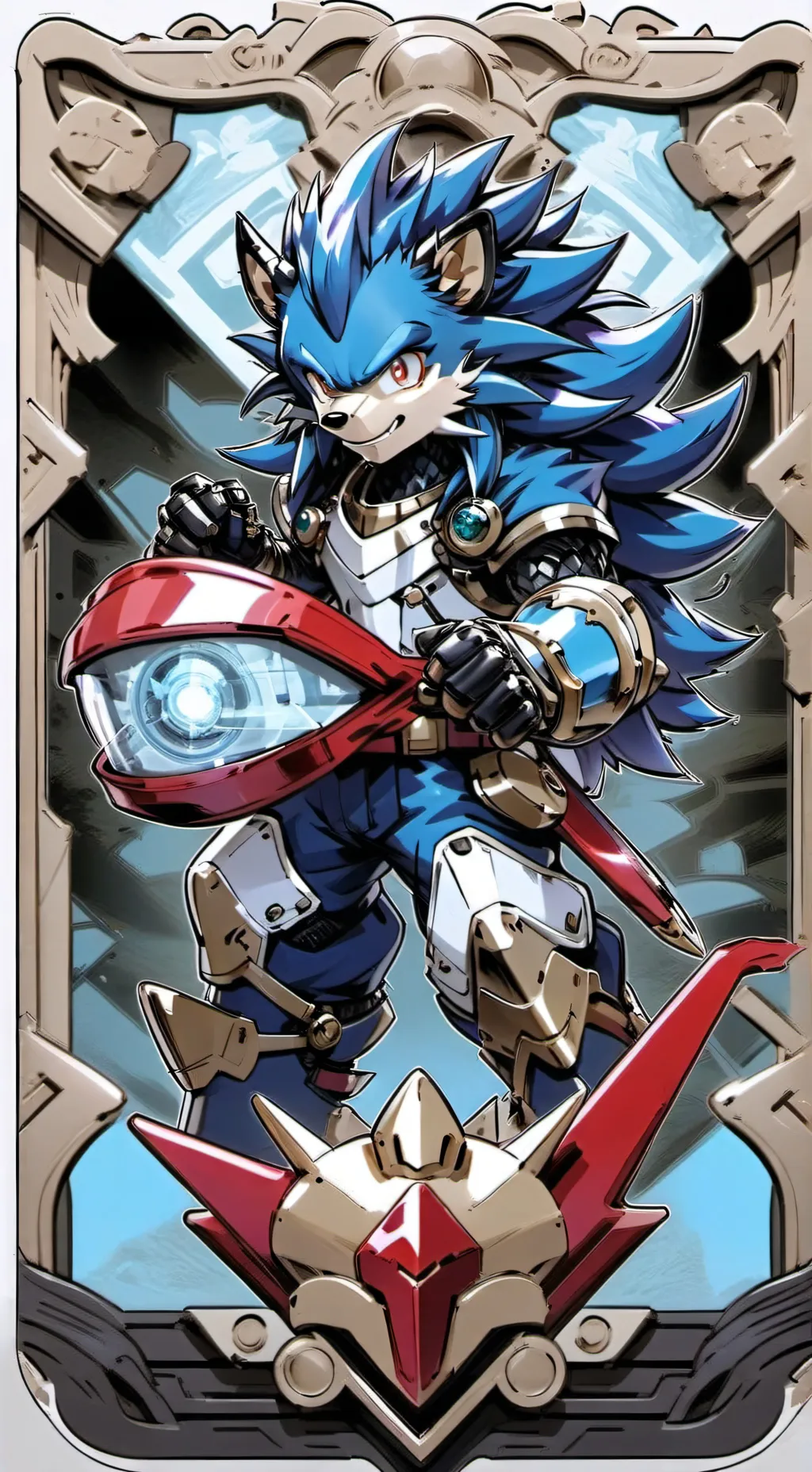 ai character: metal sonic  background