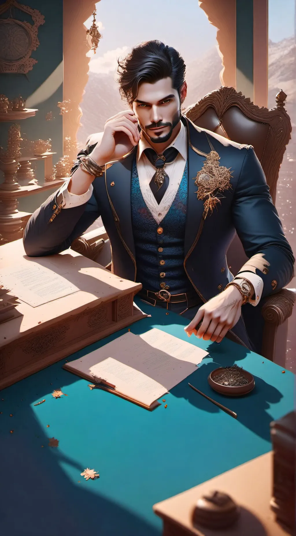 ai character: Adrian background