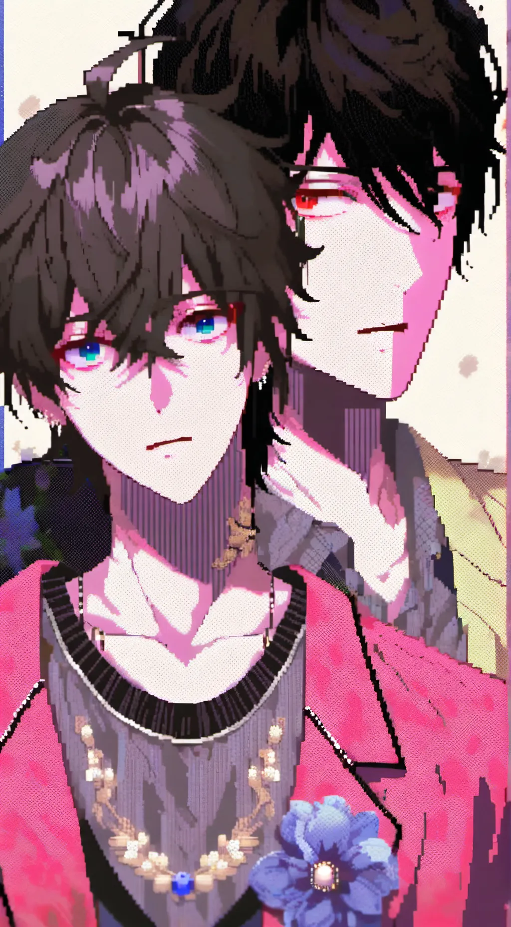 ai character: Levi💙& Gray🖤 background