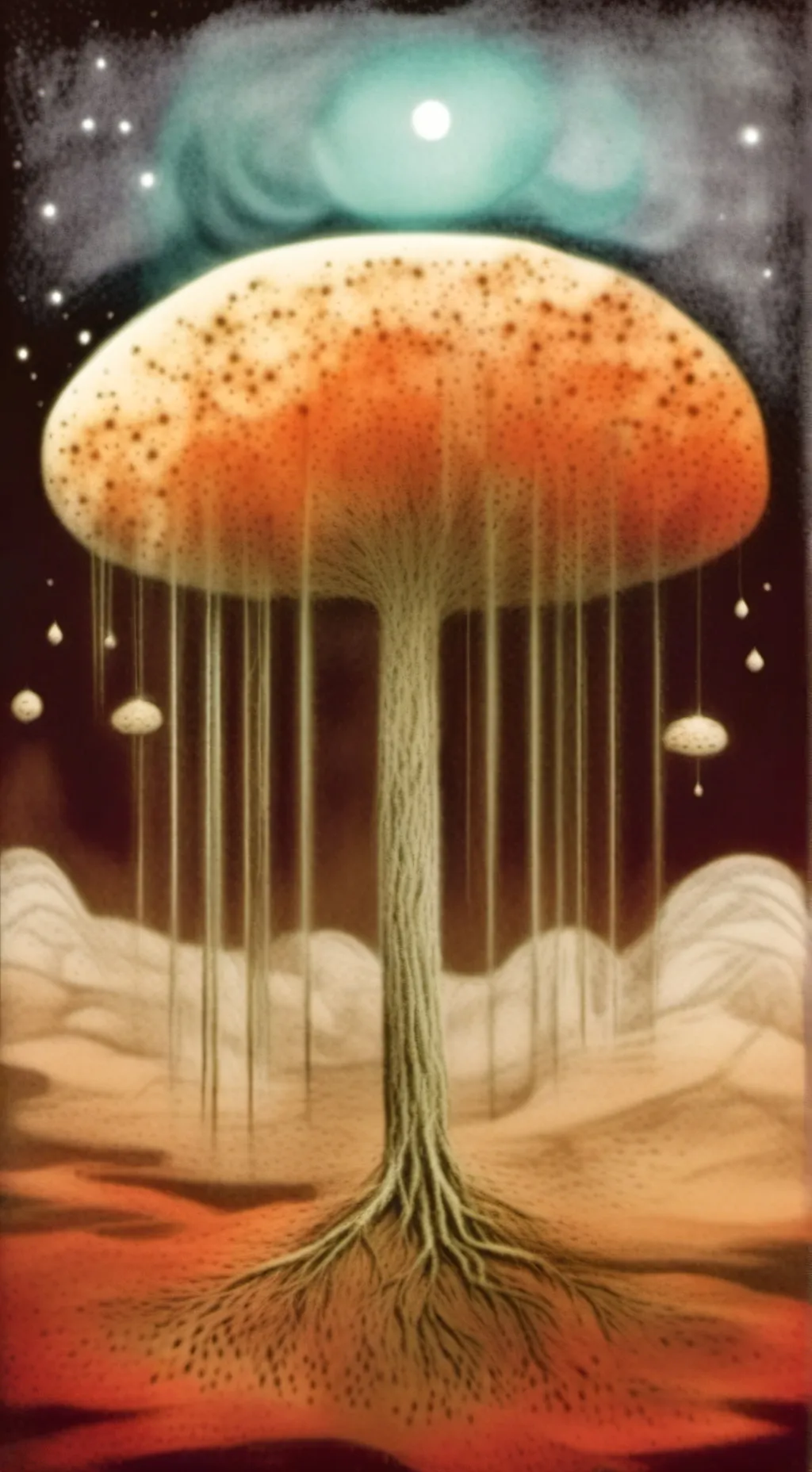 ai character: spore strom background
