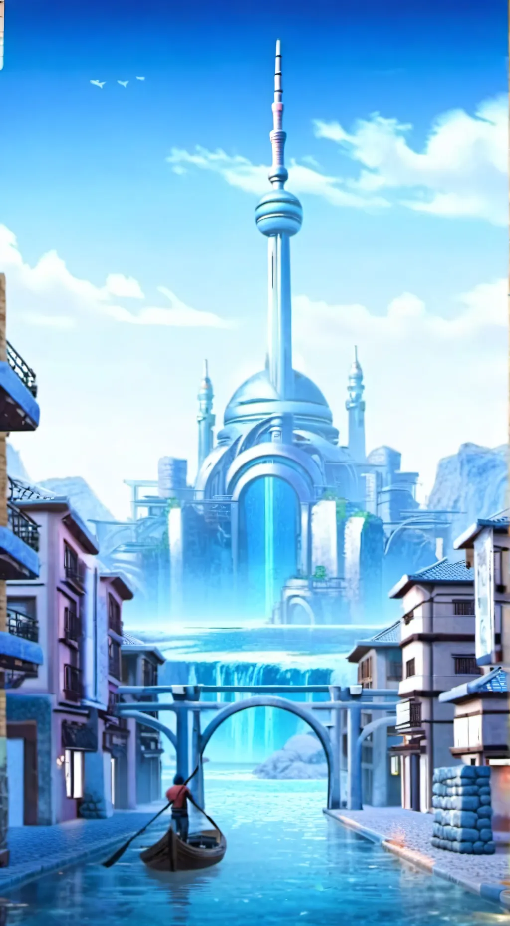 ai character: Water7 One piece!! background