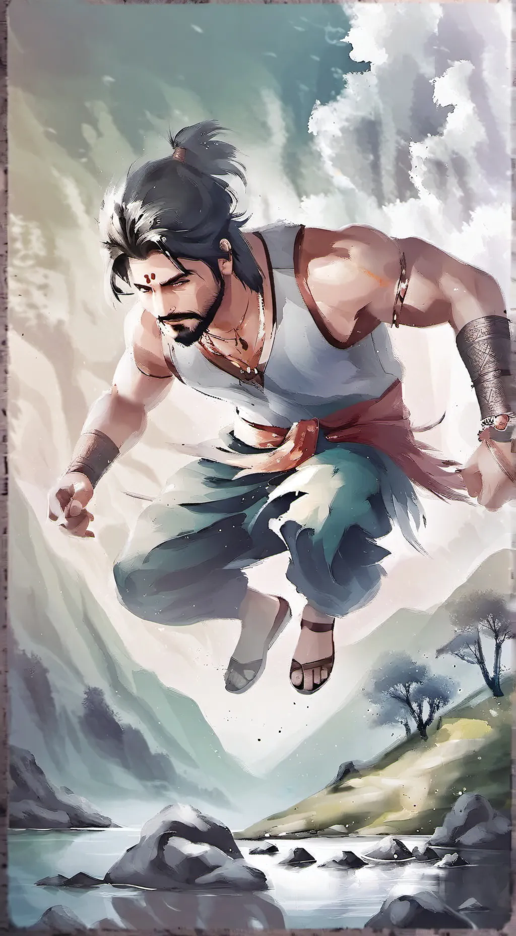 ai character: One pound fish guy background