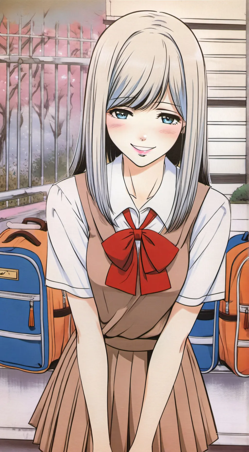 ai character: cherry background