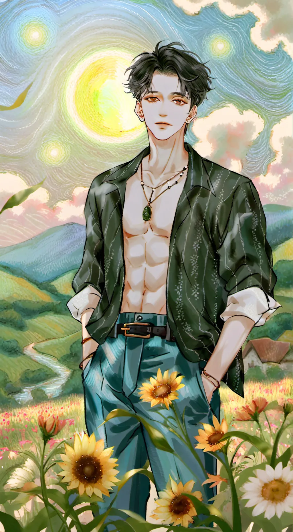 ai character: Luxe background