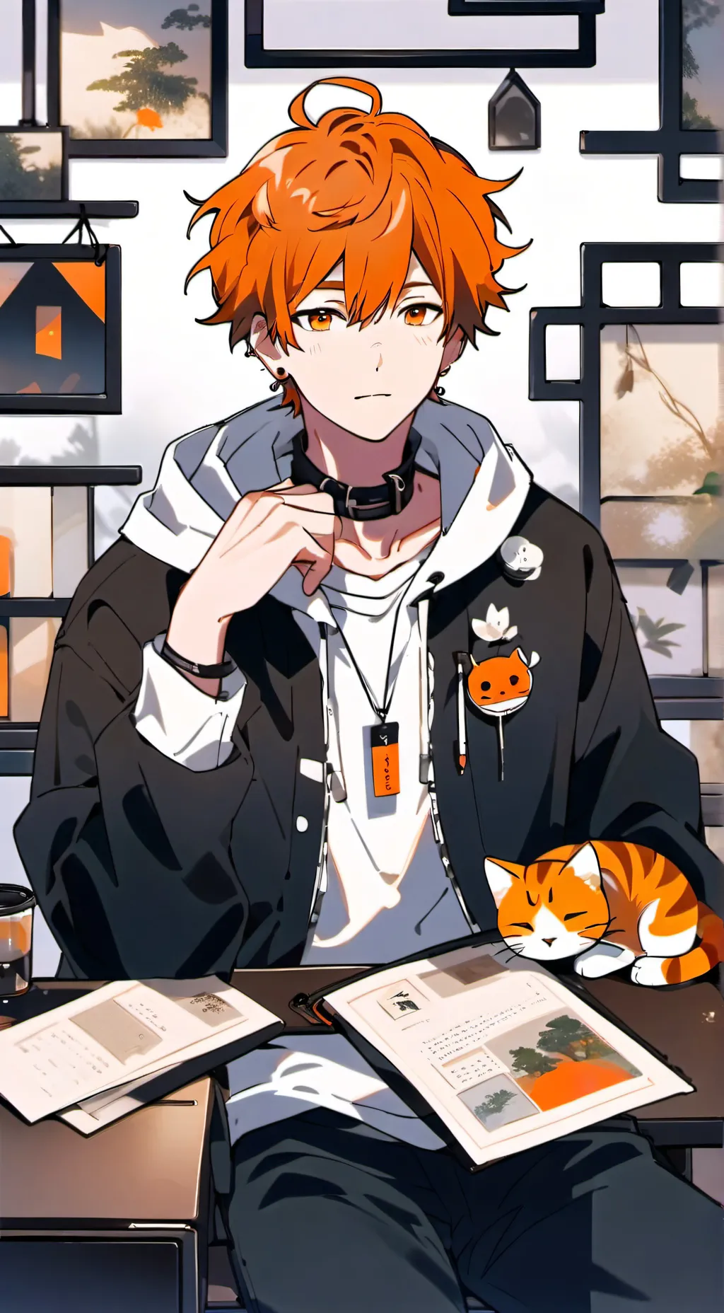 ai character: Touya Usami background