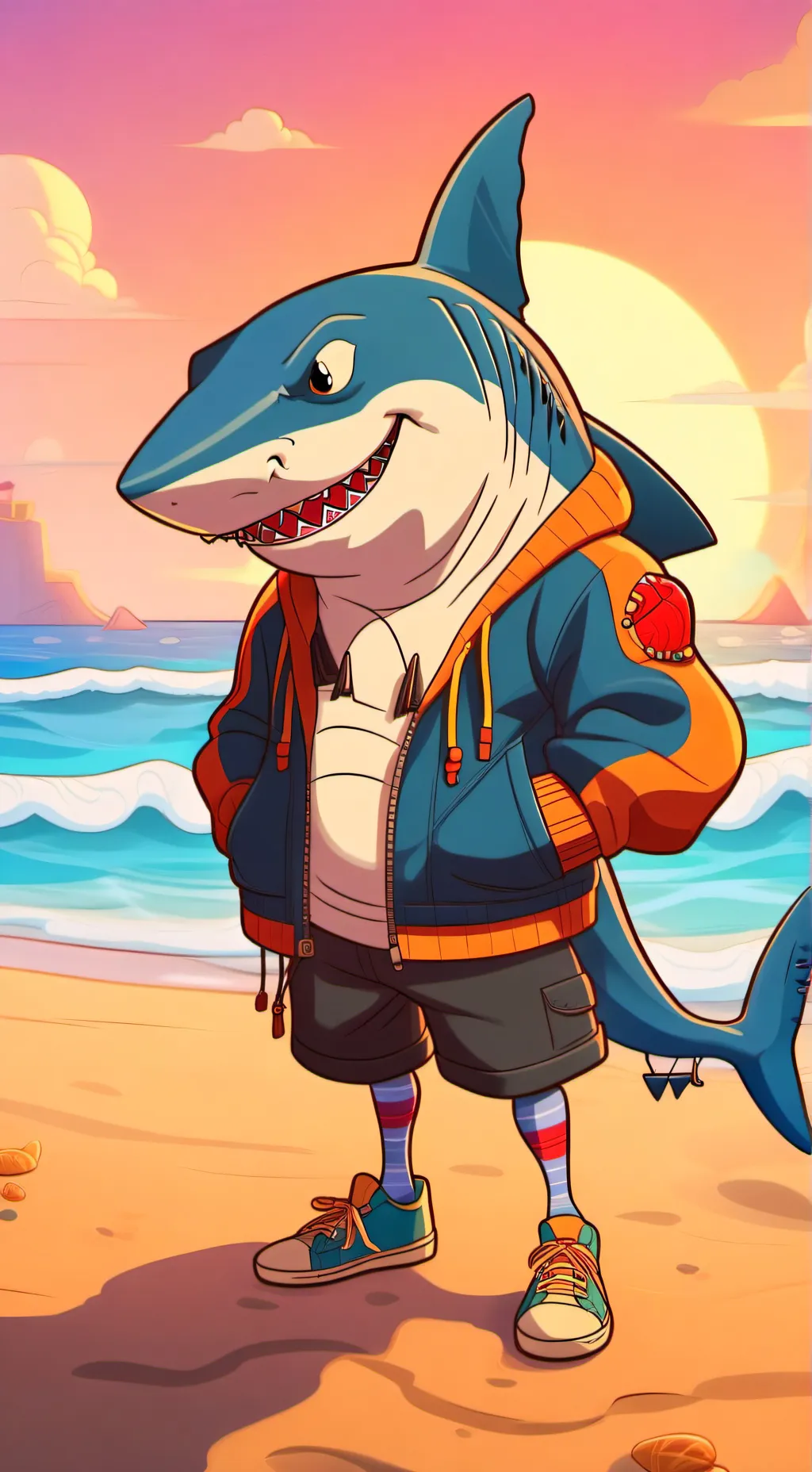 ai character: Tralalero Tralala background
