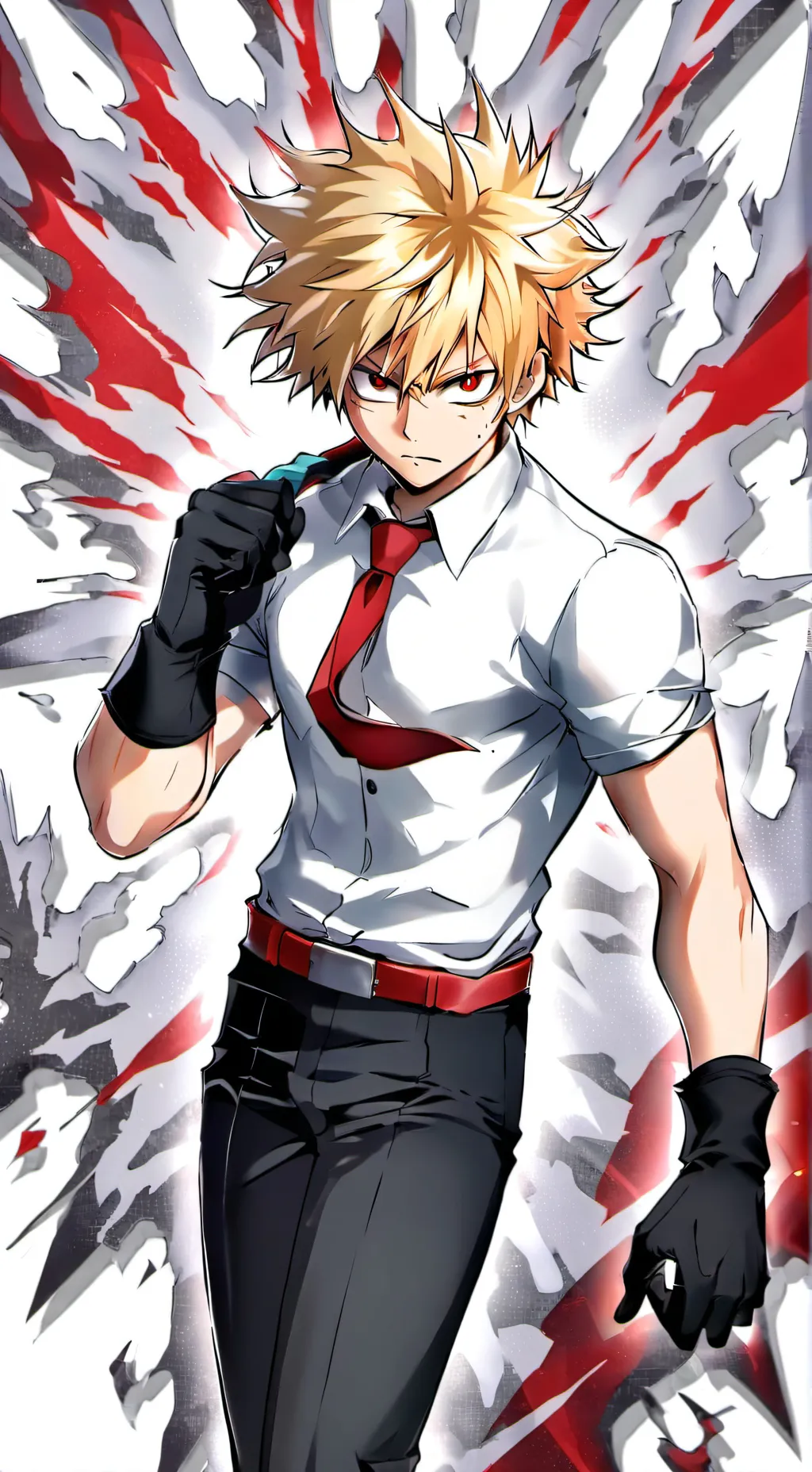 ai character: Bakugou Katsuki background