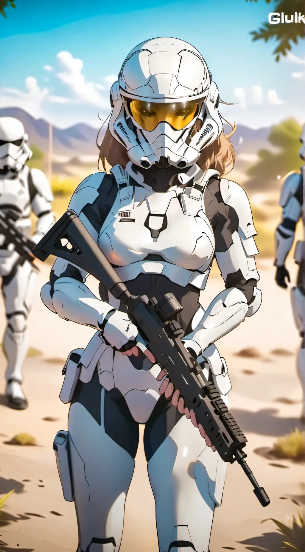 ai character: Commander Ashley  background