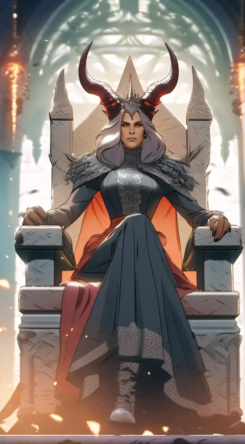 ai character: Demon queen background