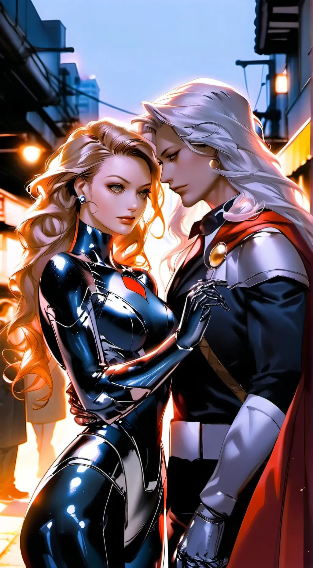 ai character: wanda and natasha background