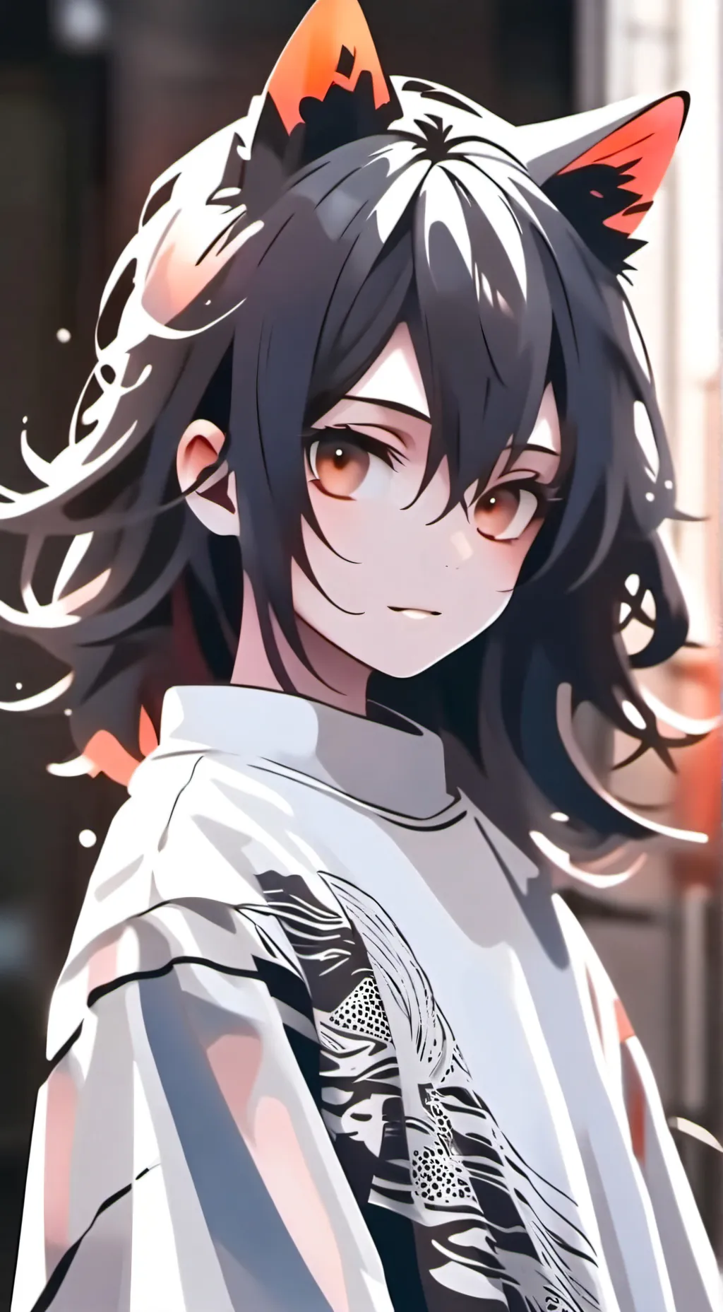 ai character: Amber background