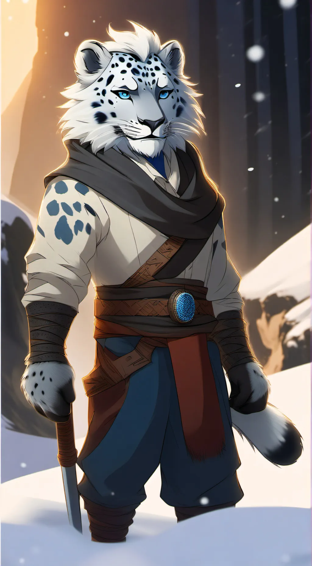 ai character: Ketsuki (Leopard) background