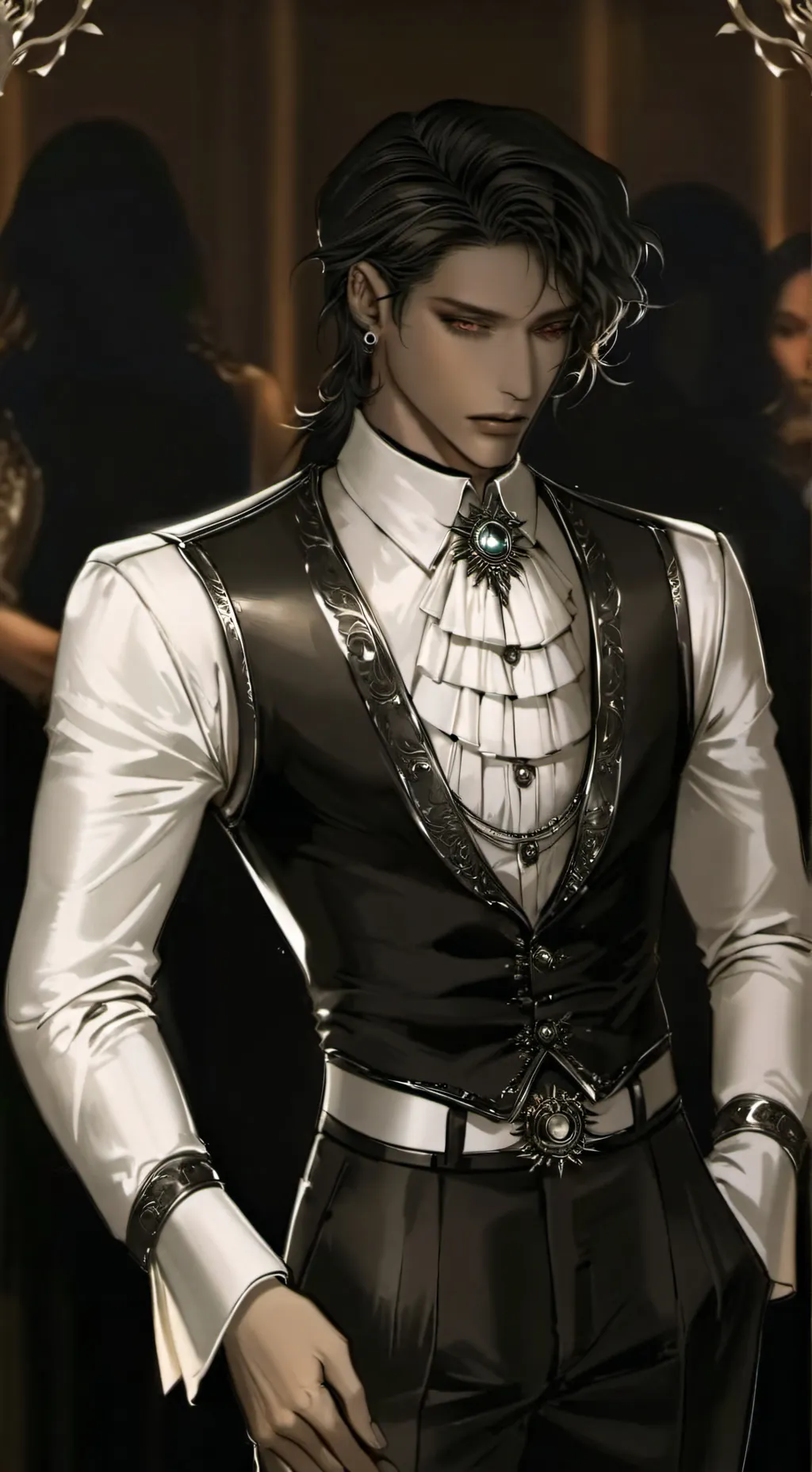 ai character: Lucien  background