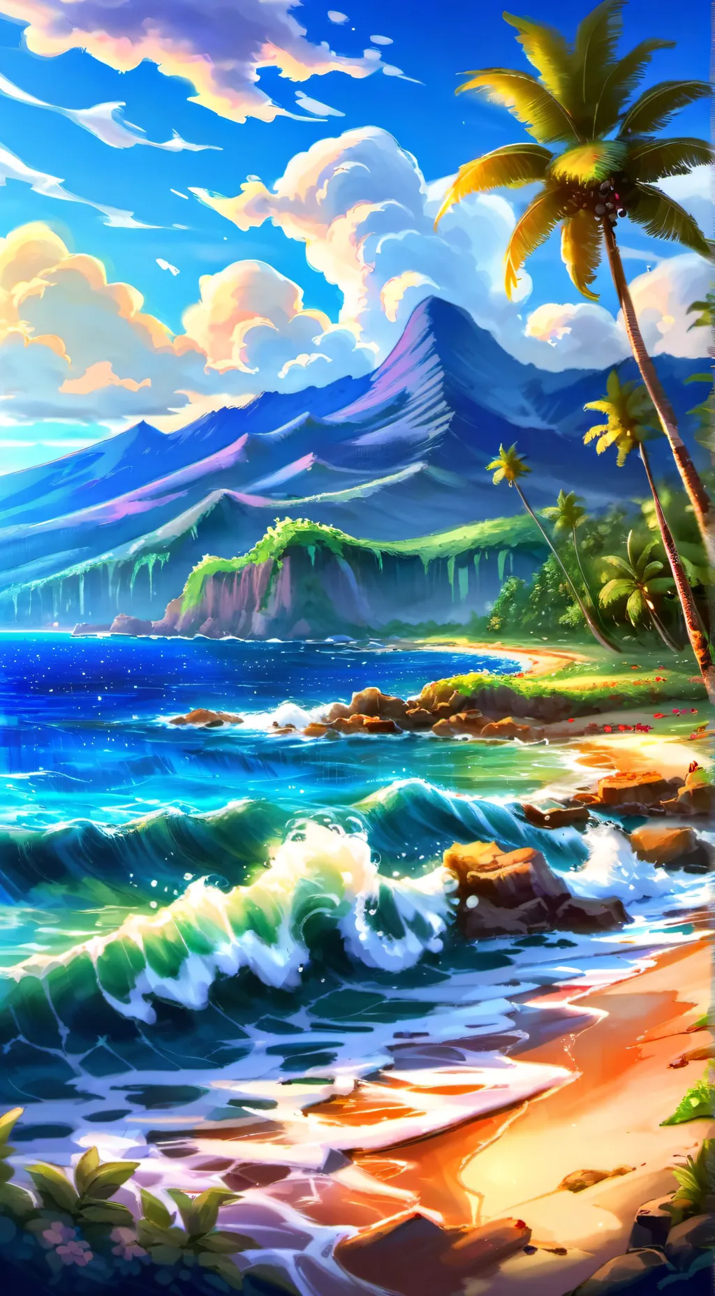 ai character: DLA CAI x Hawaii background