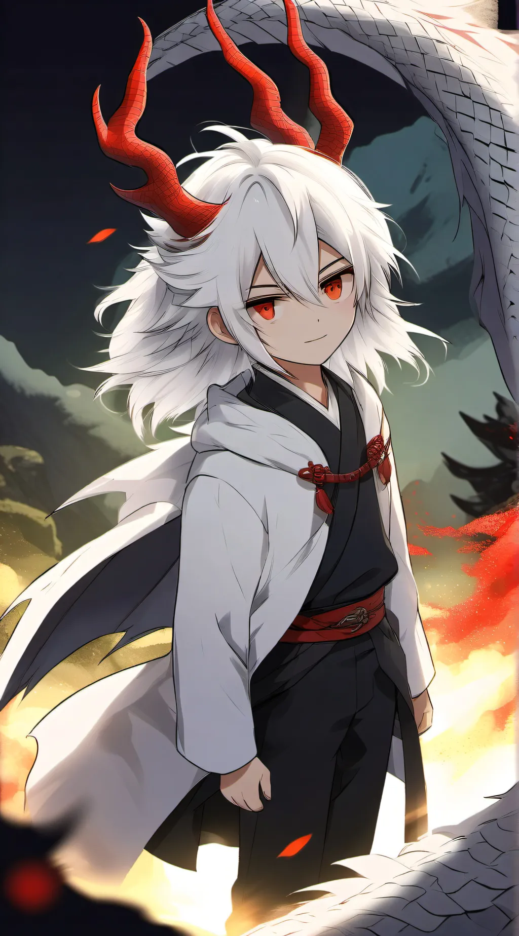 ai character: dragon child background
