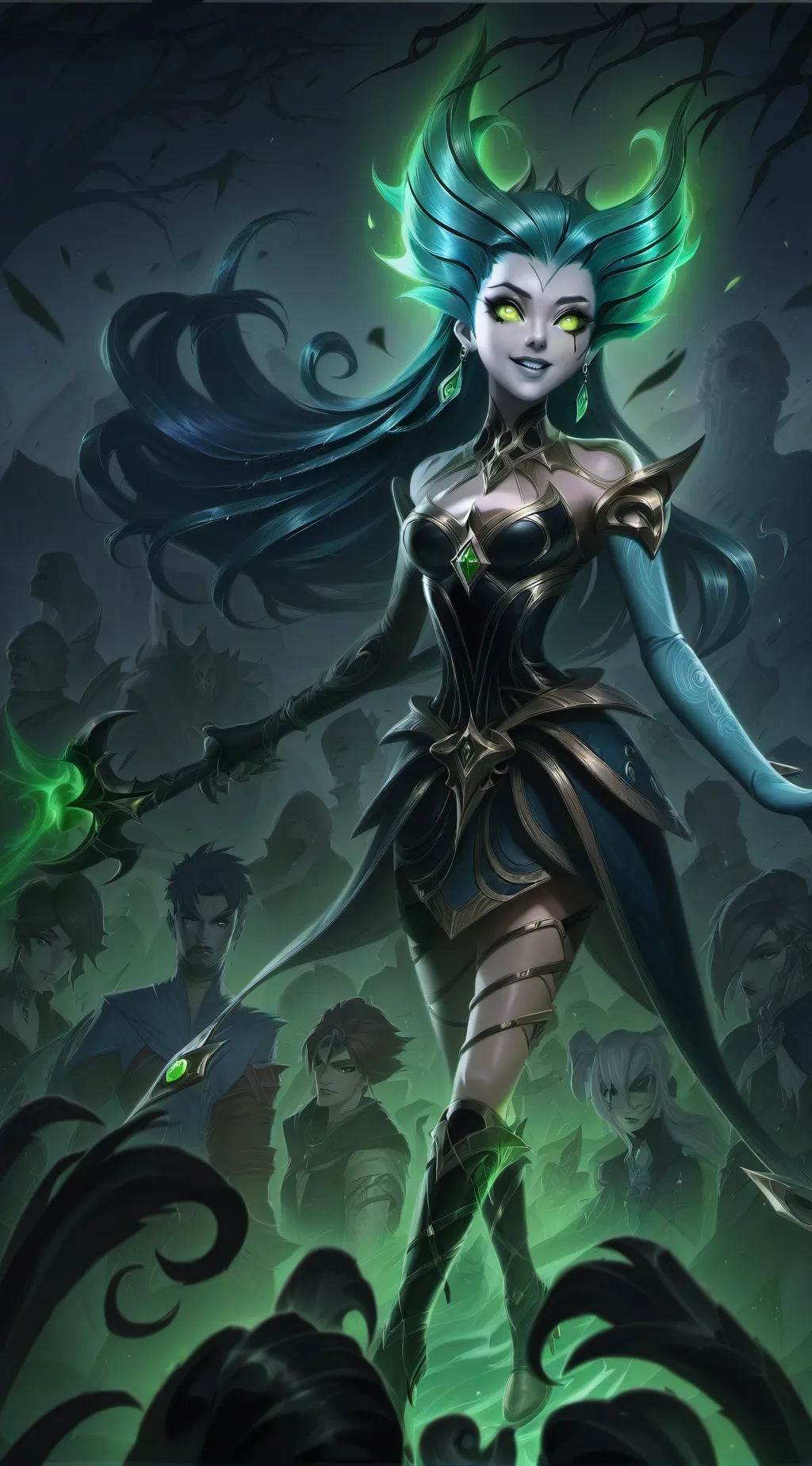 ai character: Anthea. background