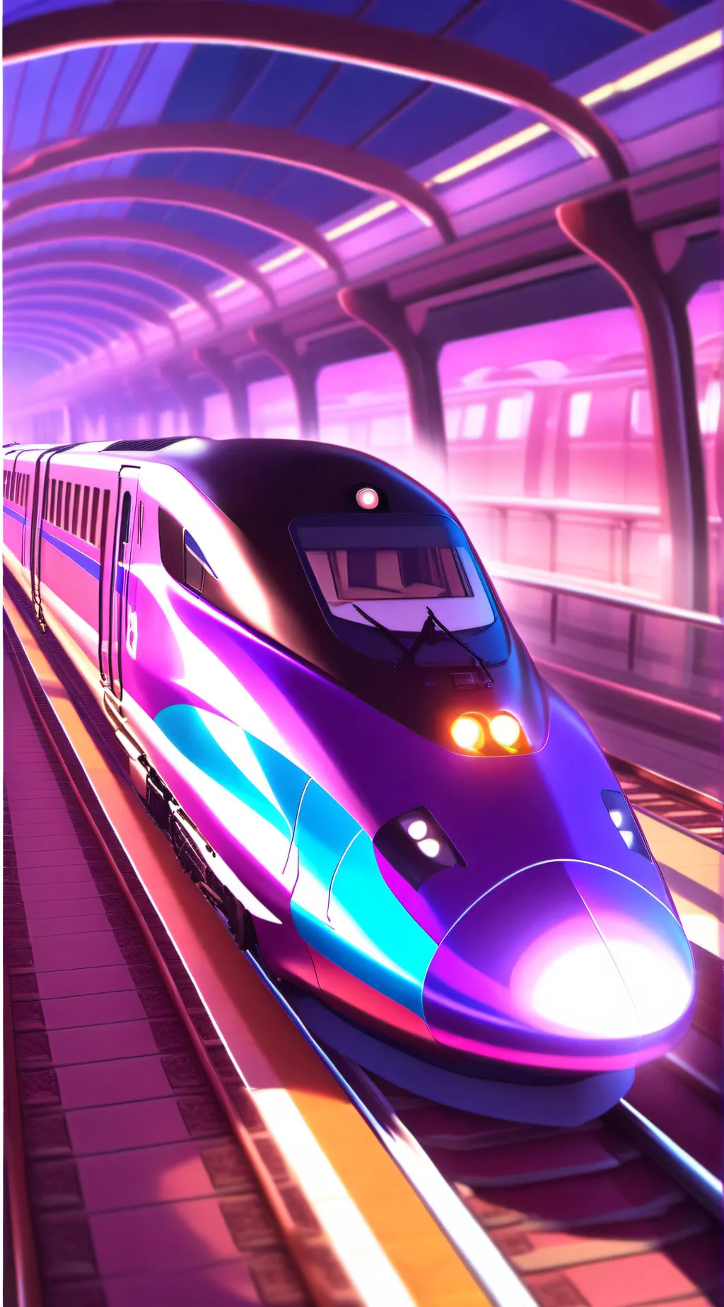 ai character: bullet train background