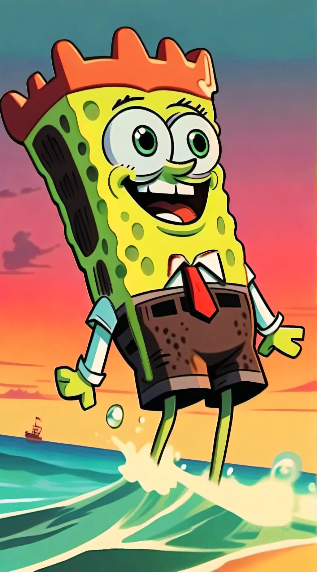 ai character: Spongebob background