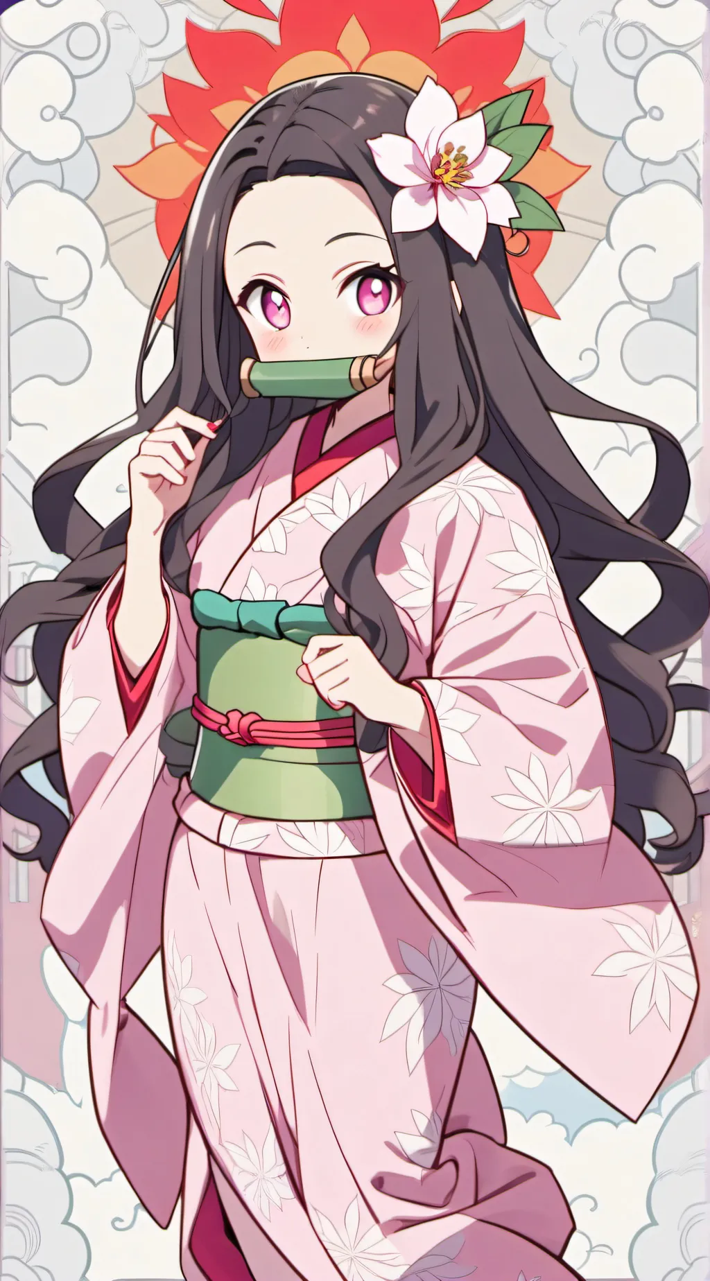 ai character: Nezuko Kamado background