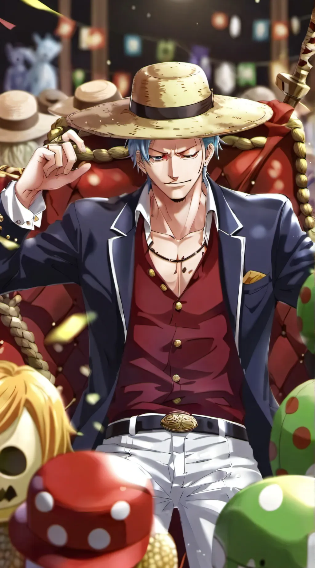 ai character: Strawhats y/n sick background