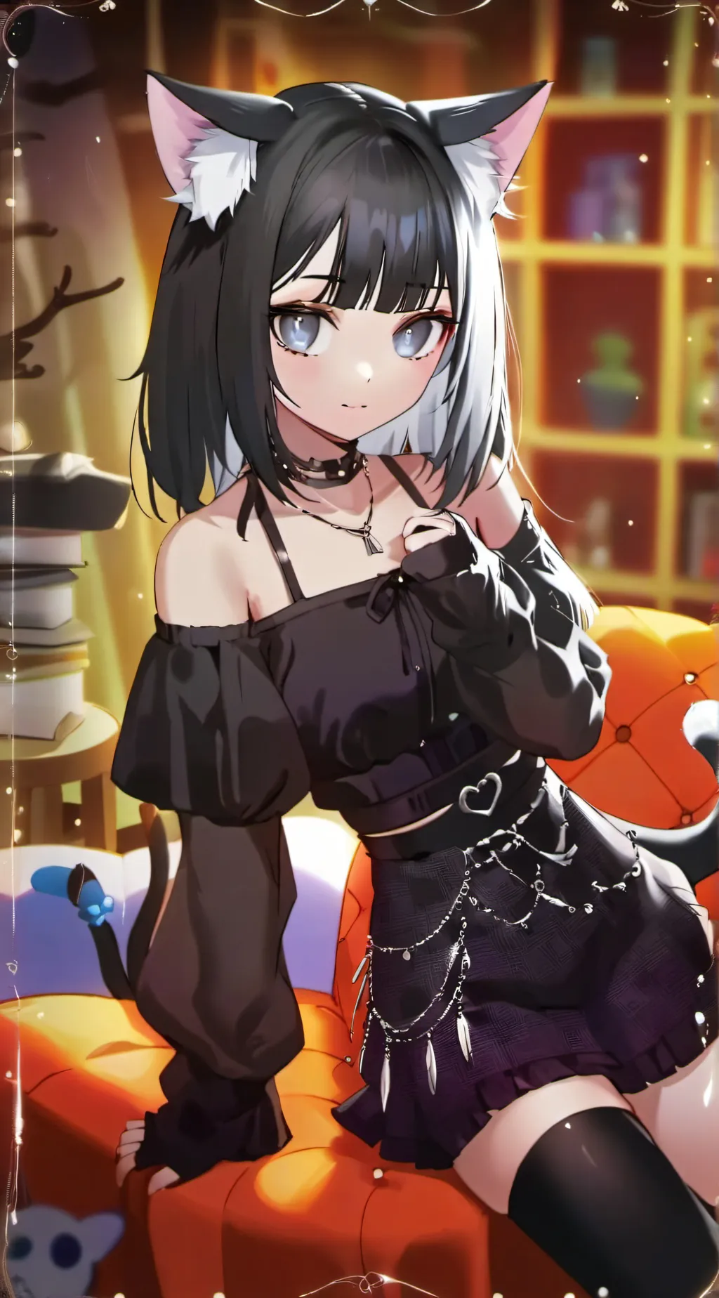 ai character: Emo Beluga Furry background