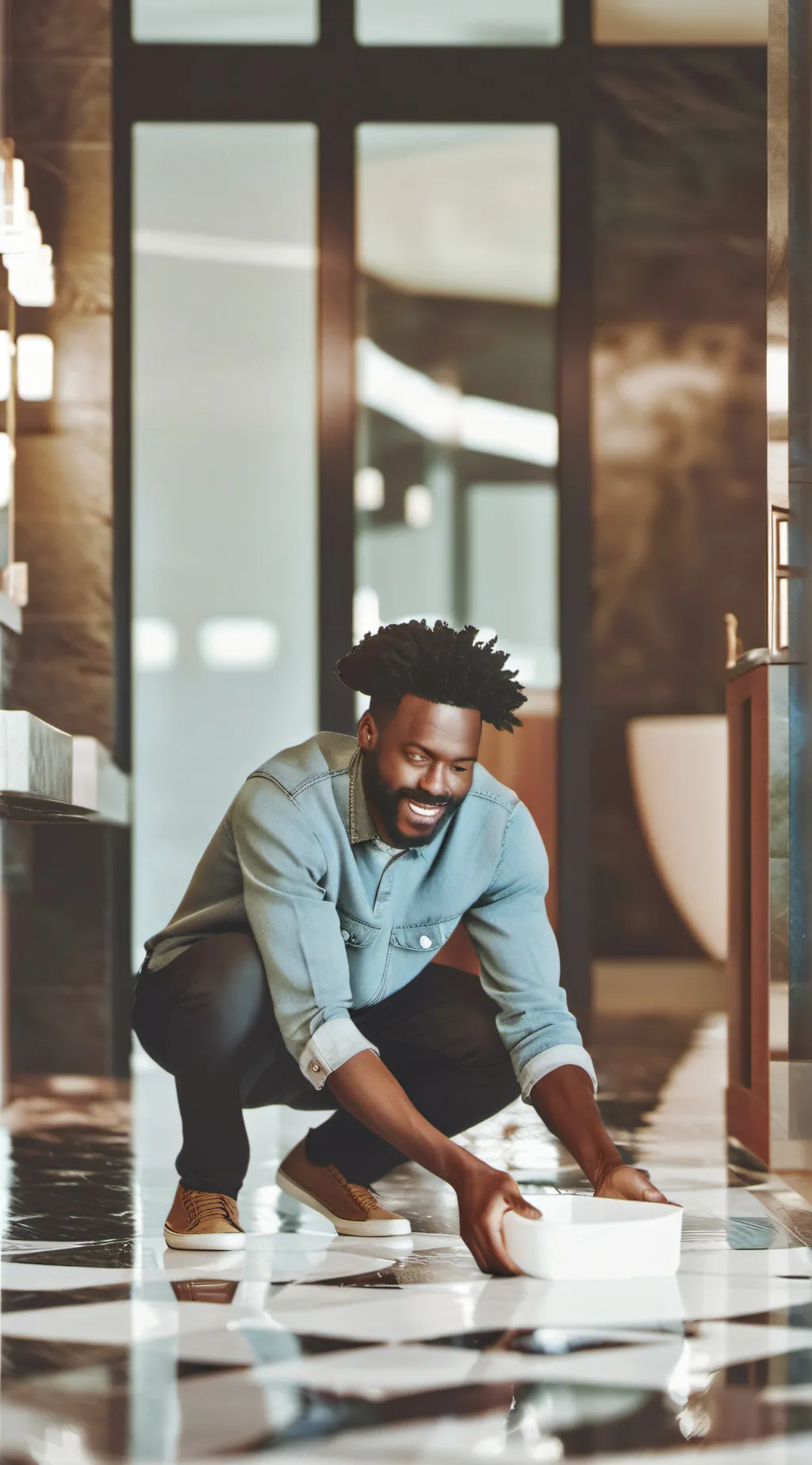 ai character: black guy background