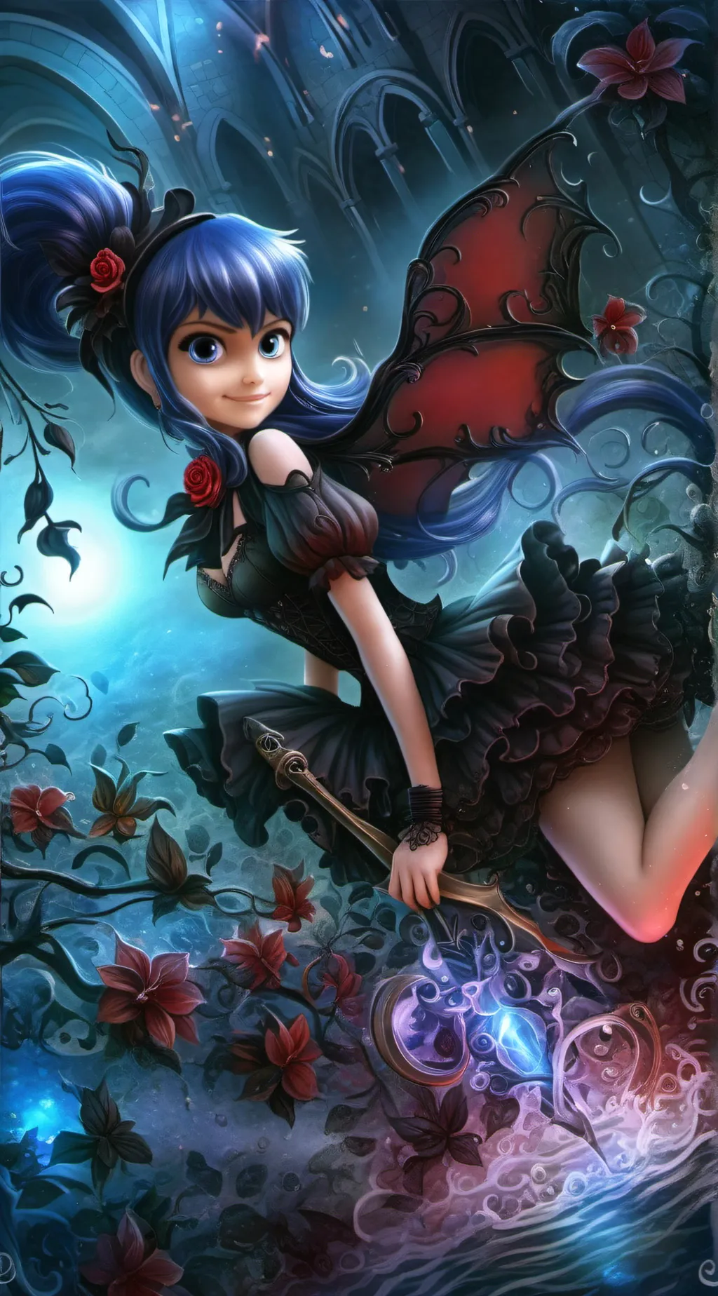 ai character: Mairenetta  barnes background