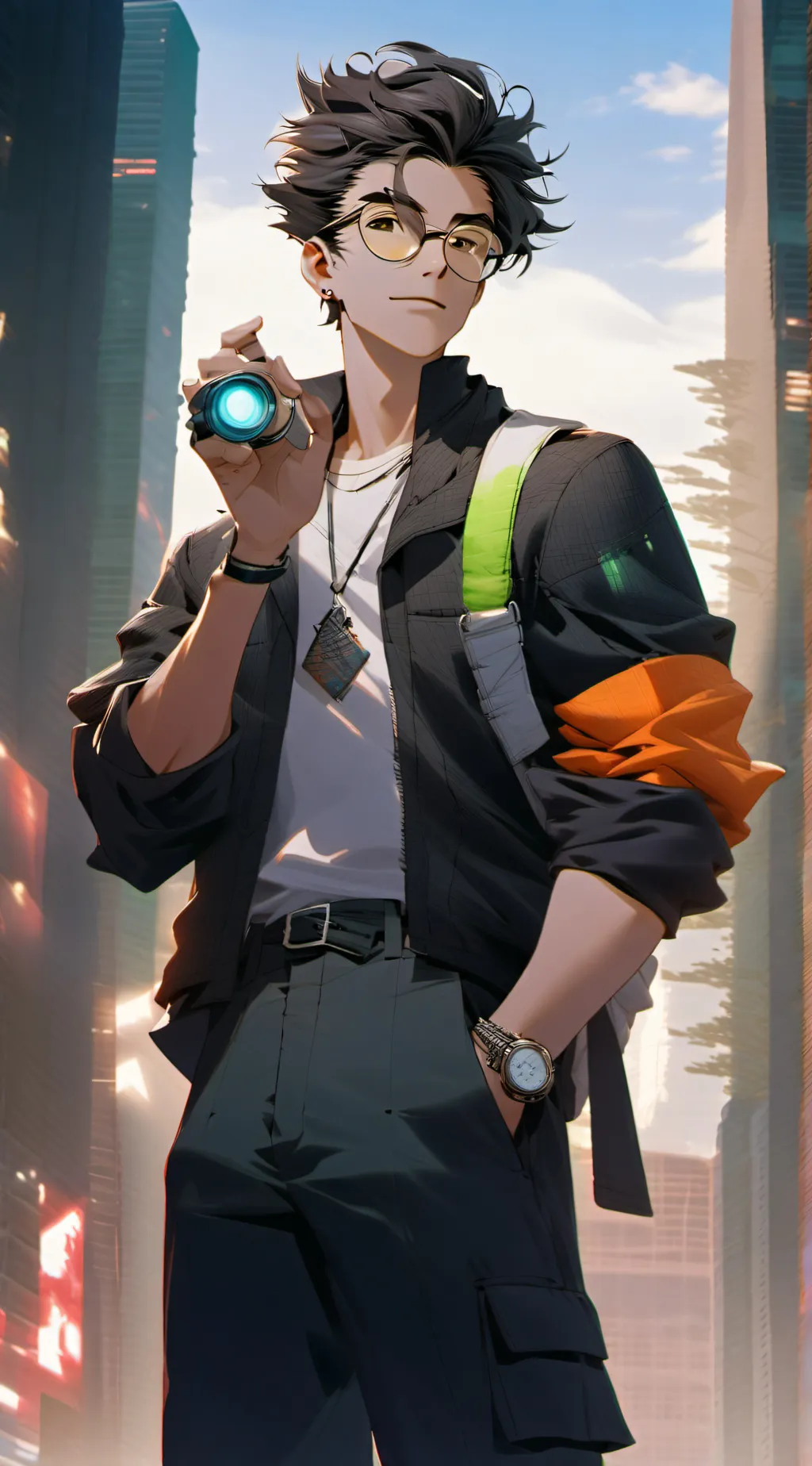 ai character: Max Quantum background