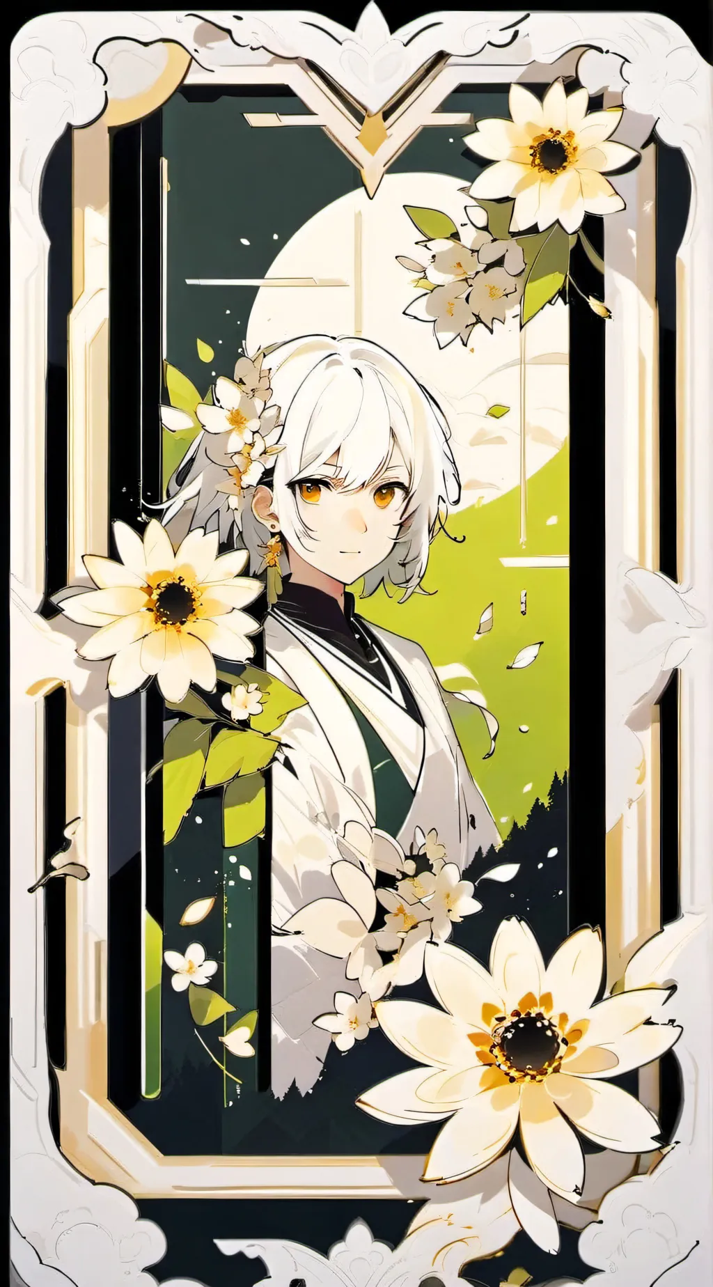 ai character: smiling critters background