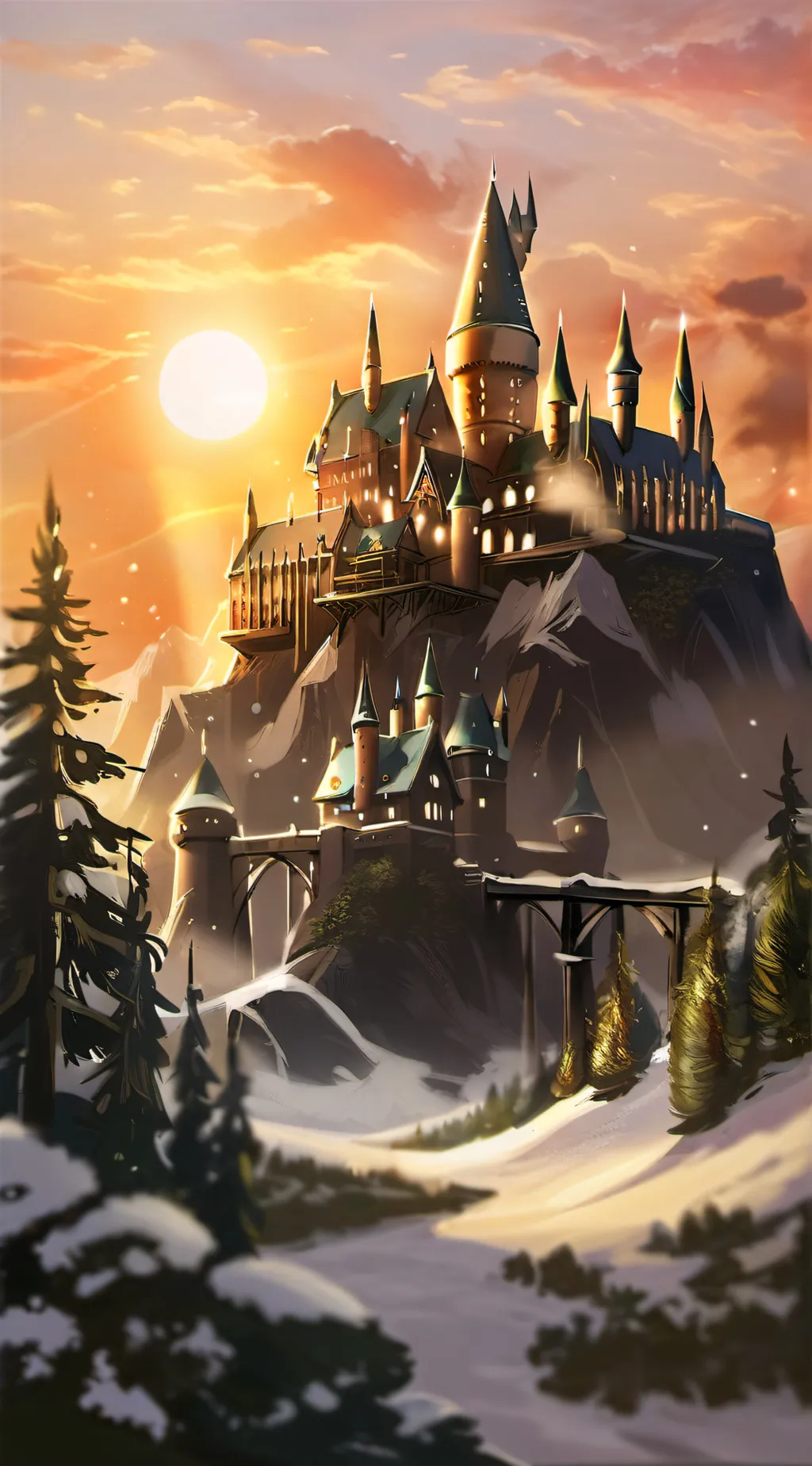 ai character: Hogwarts  background