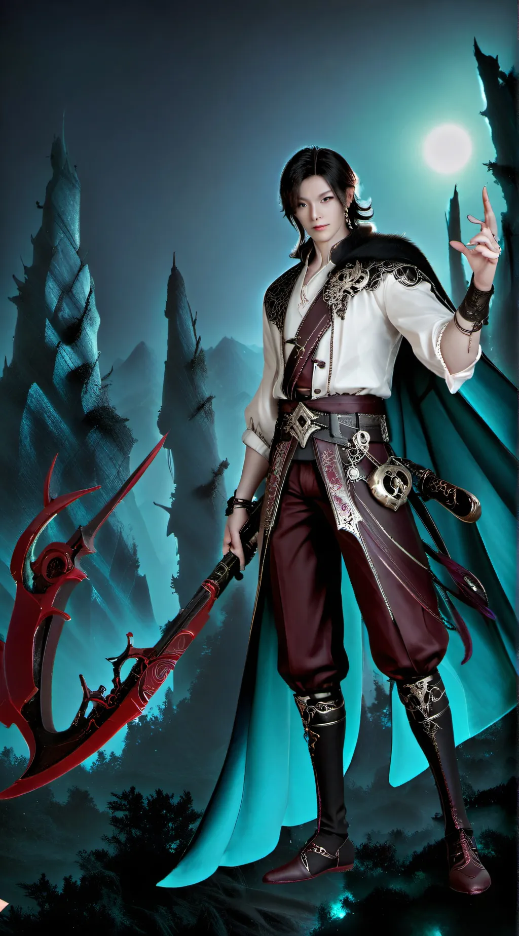 ai character: Tony grey background