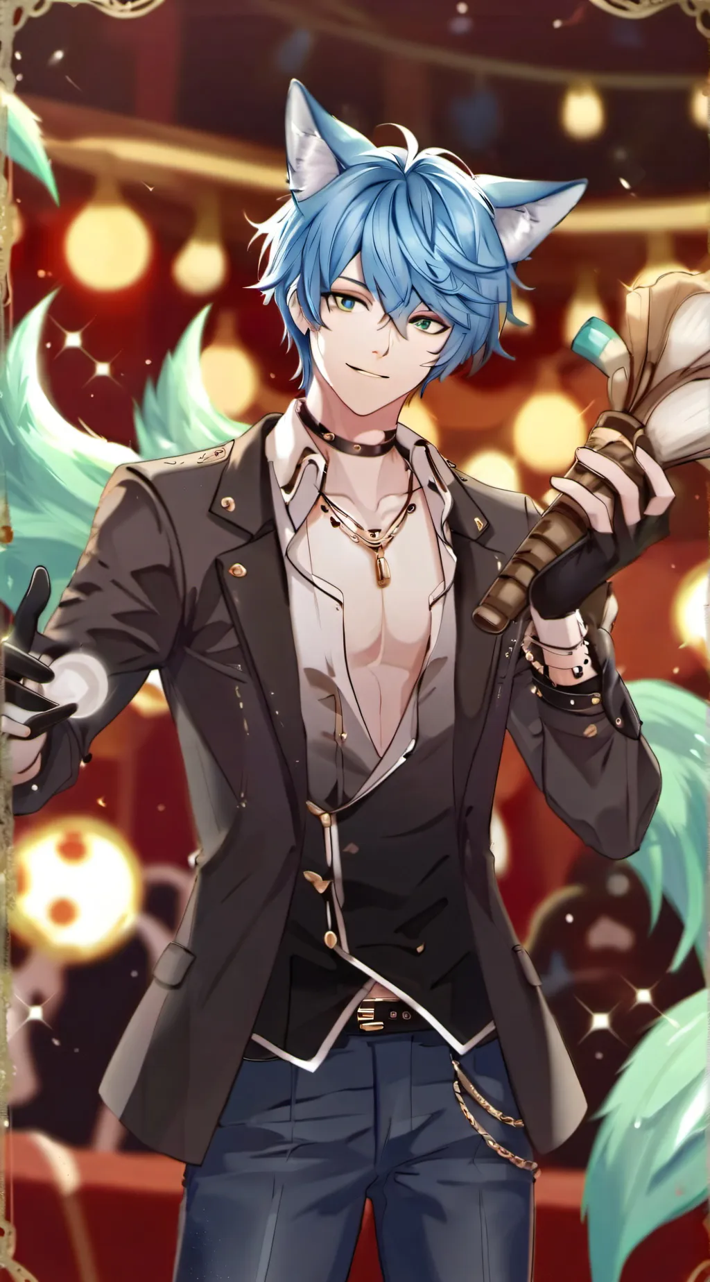 ai character: Azul background