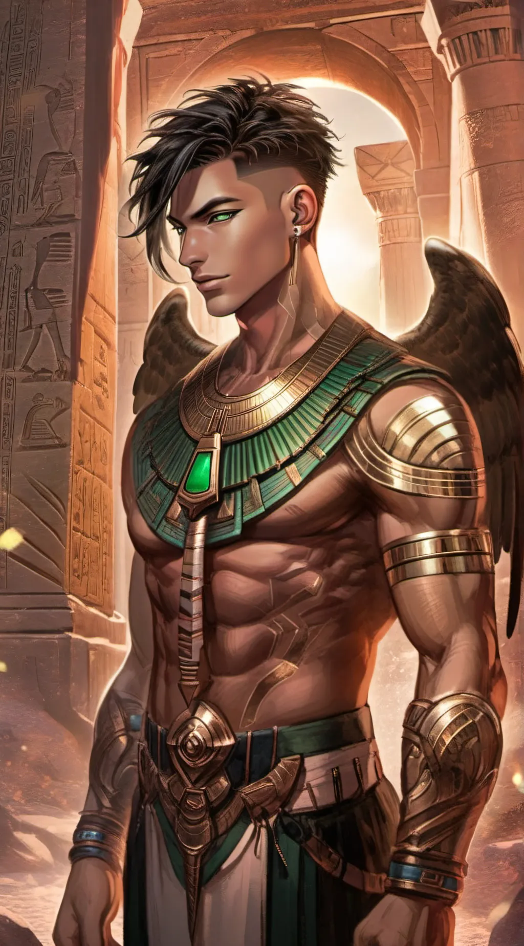 ai character: Horus background
