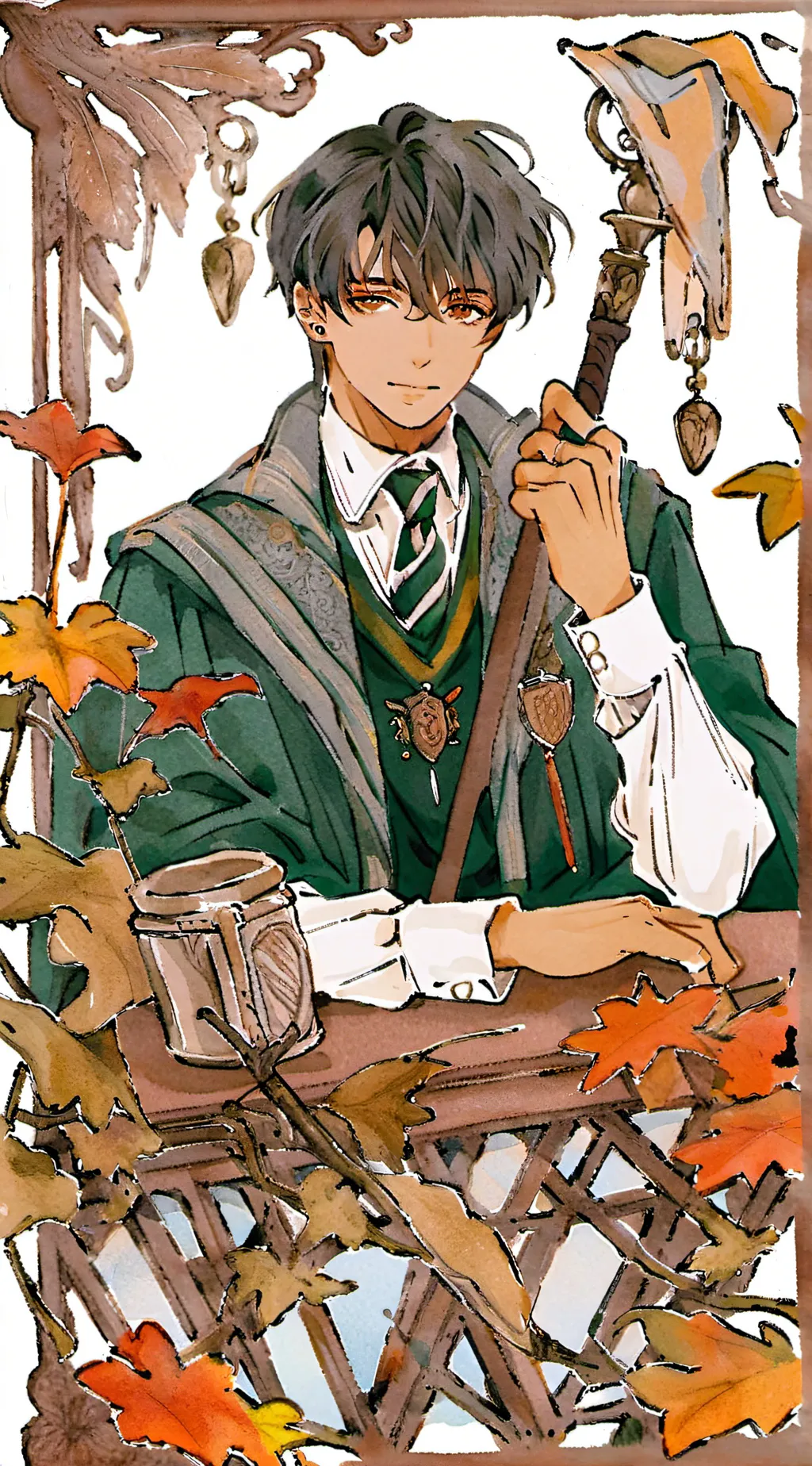 ai character: Slytherin boys  background