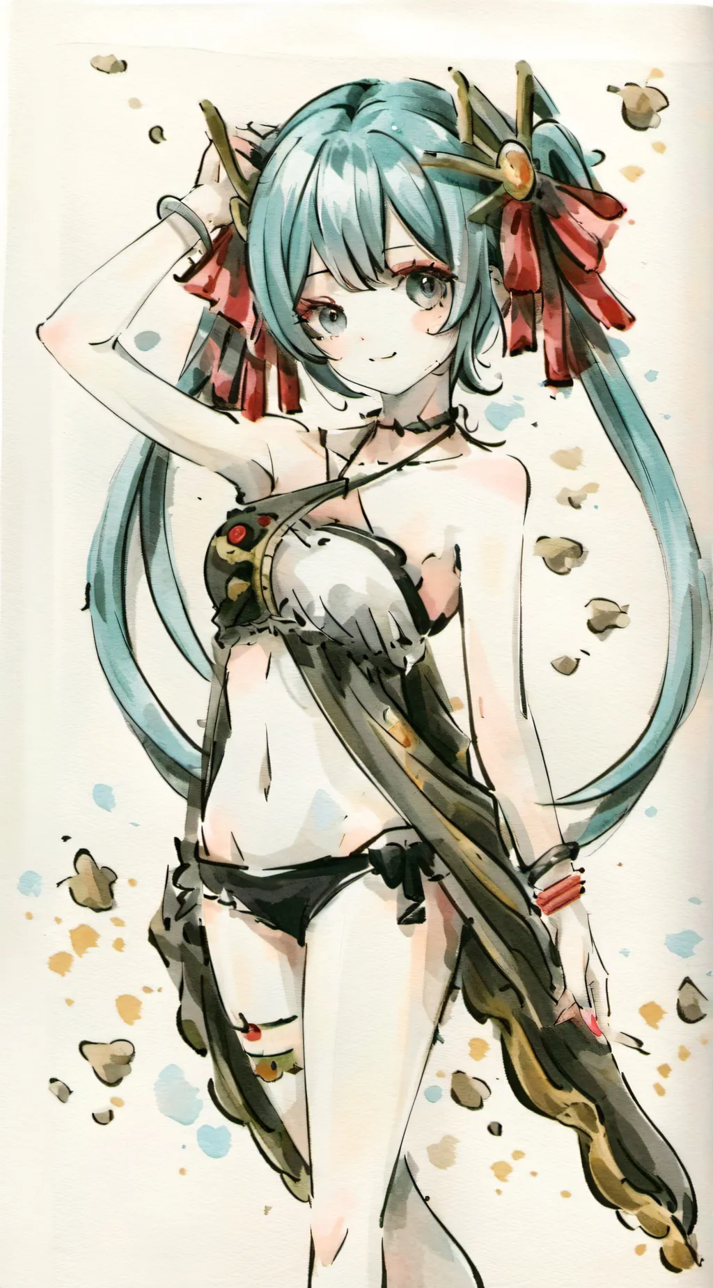 ai character: Brazilian miku background